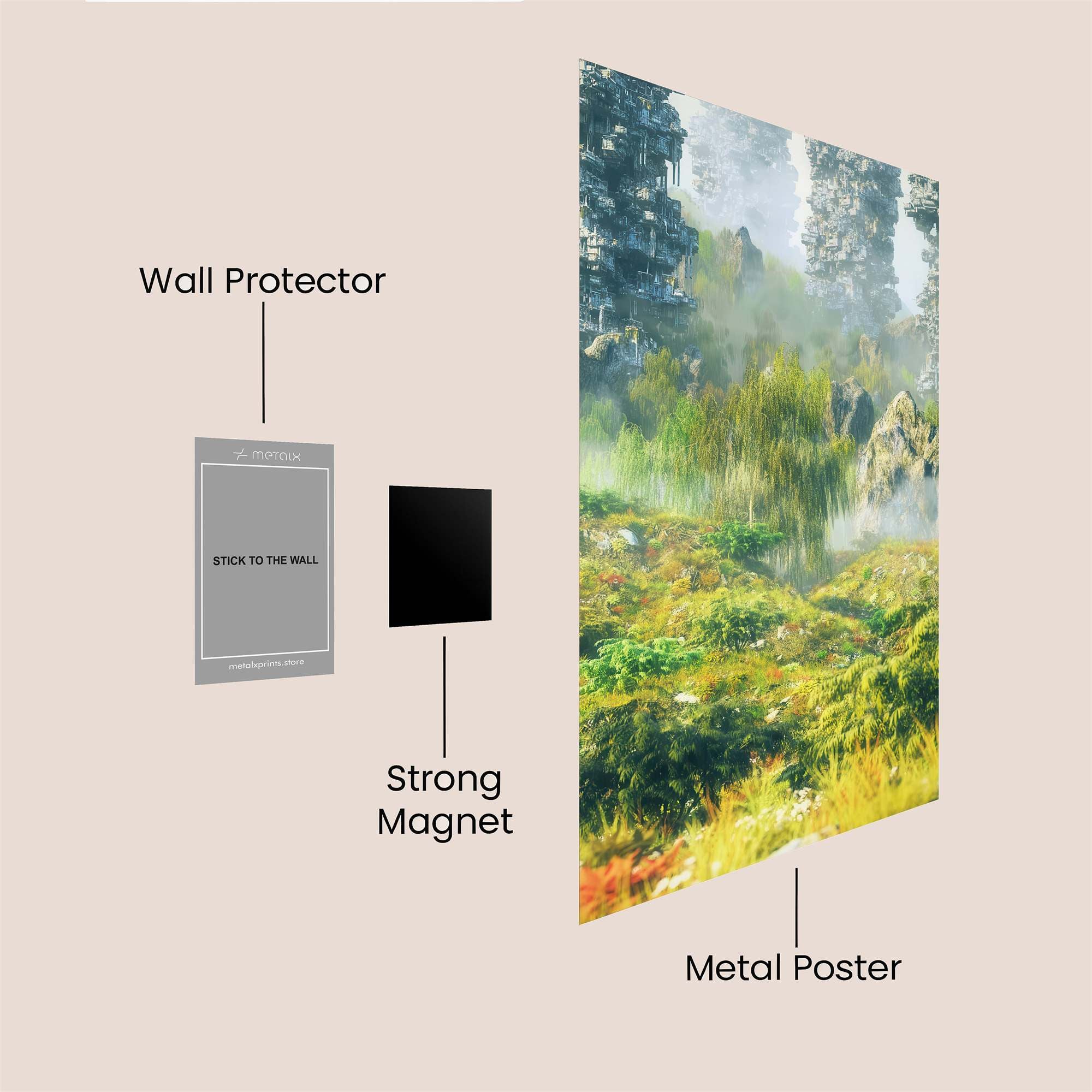 Mystic Towerscape Safe Wall Magnetic / M