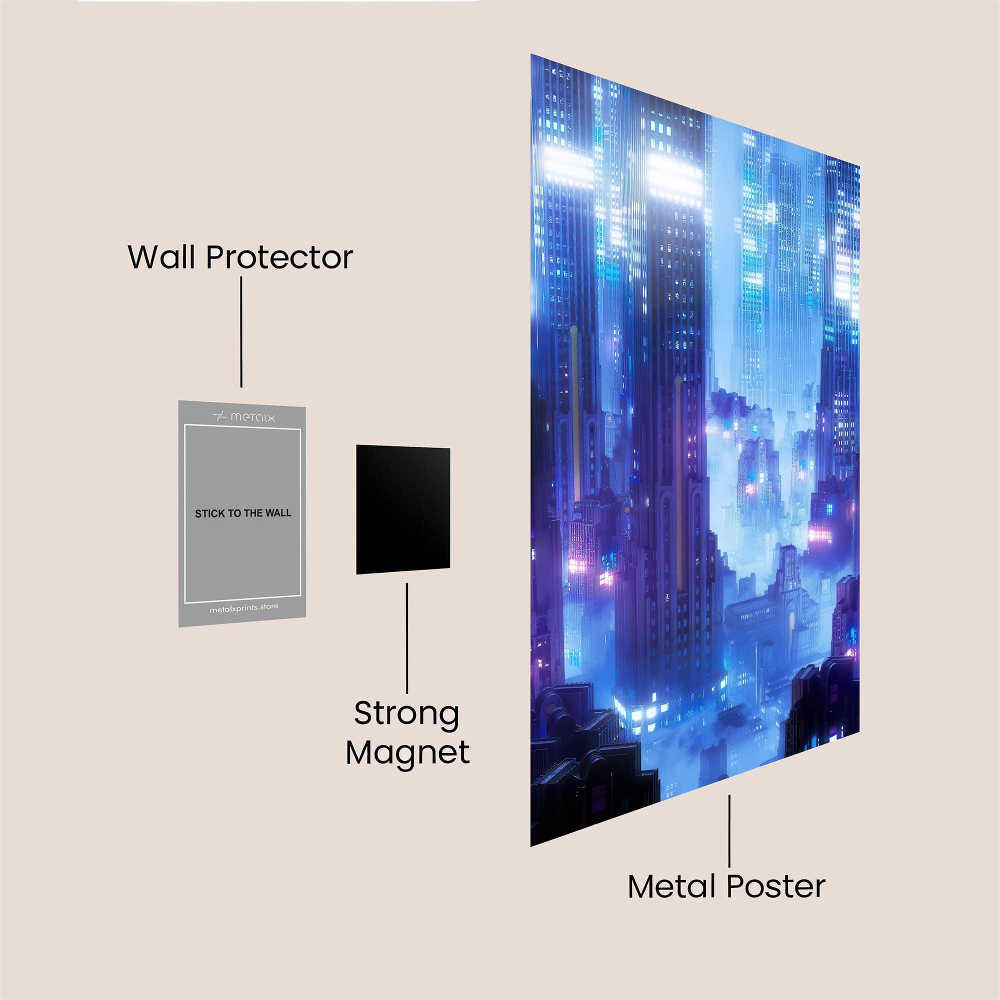 Neon Reverie Safe Wall Magnetic / M