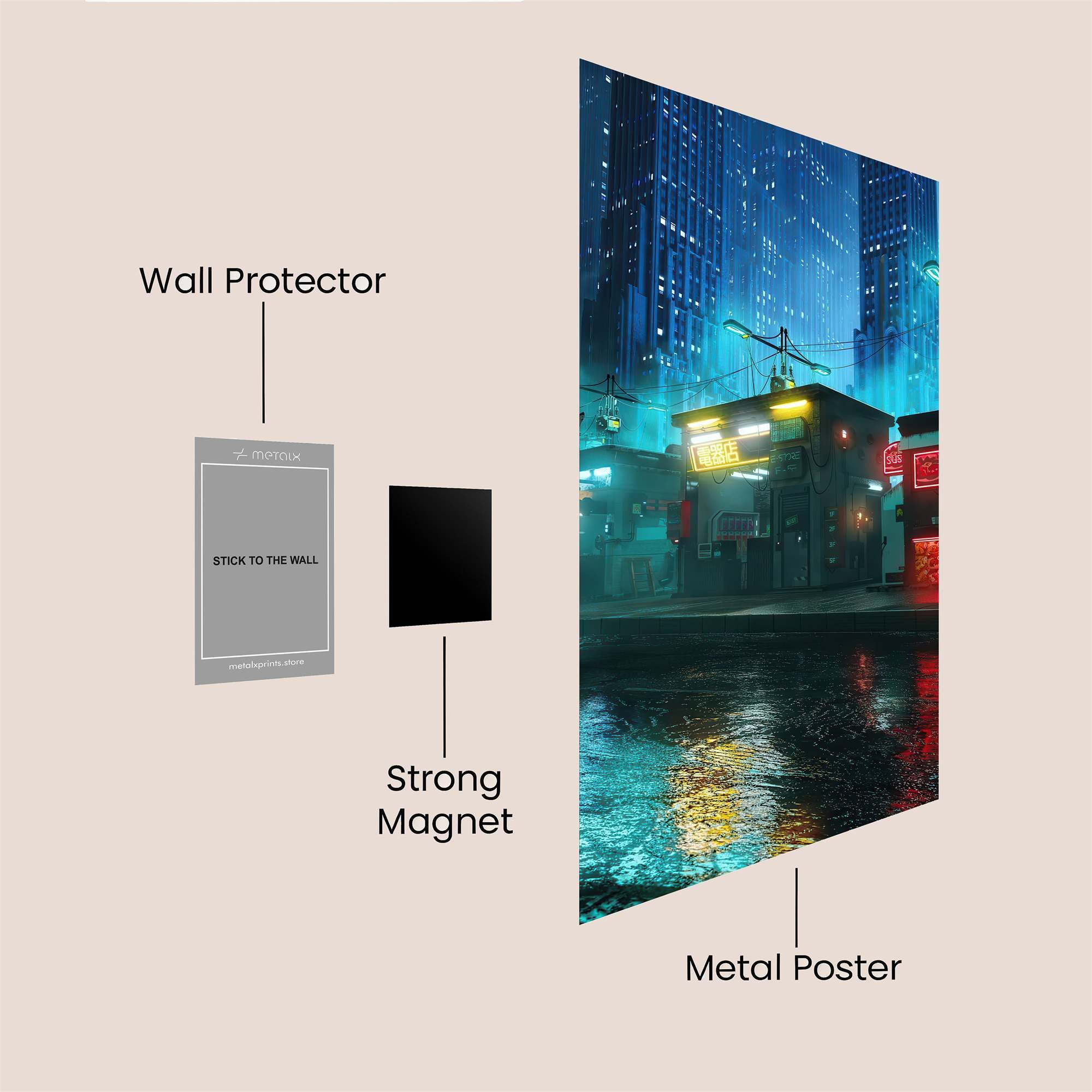 Neon Serenity Safe Wall Magnetic / M