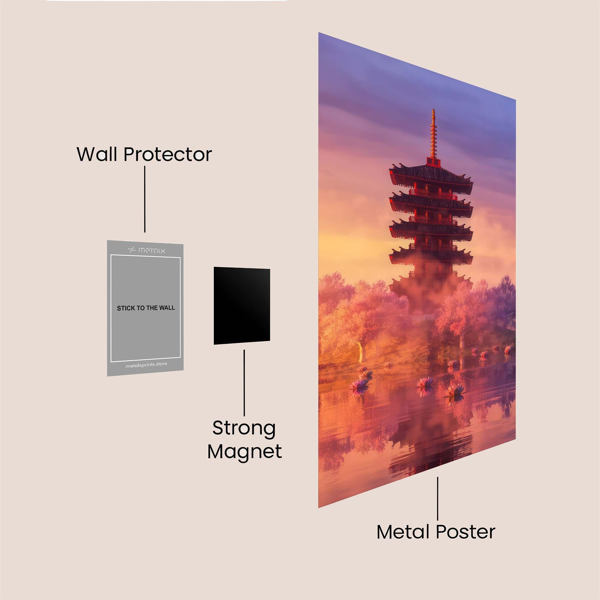 Serene Reflection Safe Wall Magnetic / M