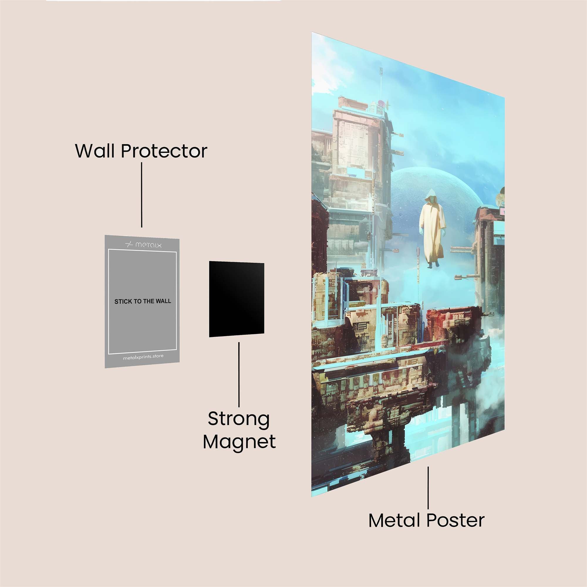 Futuristic Ascension Safe Wall Magnetic / M