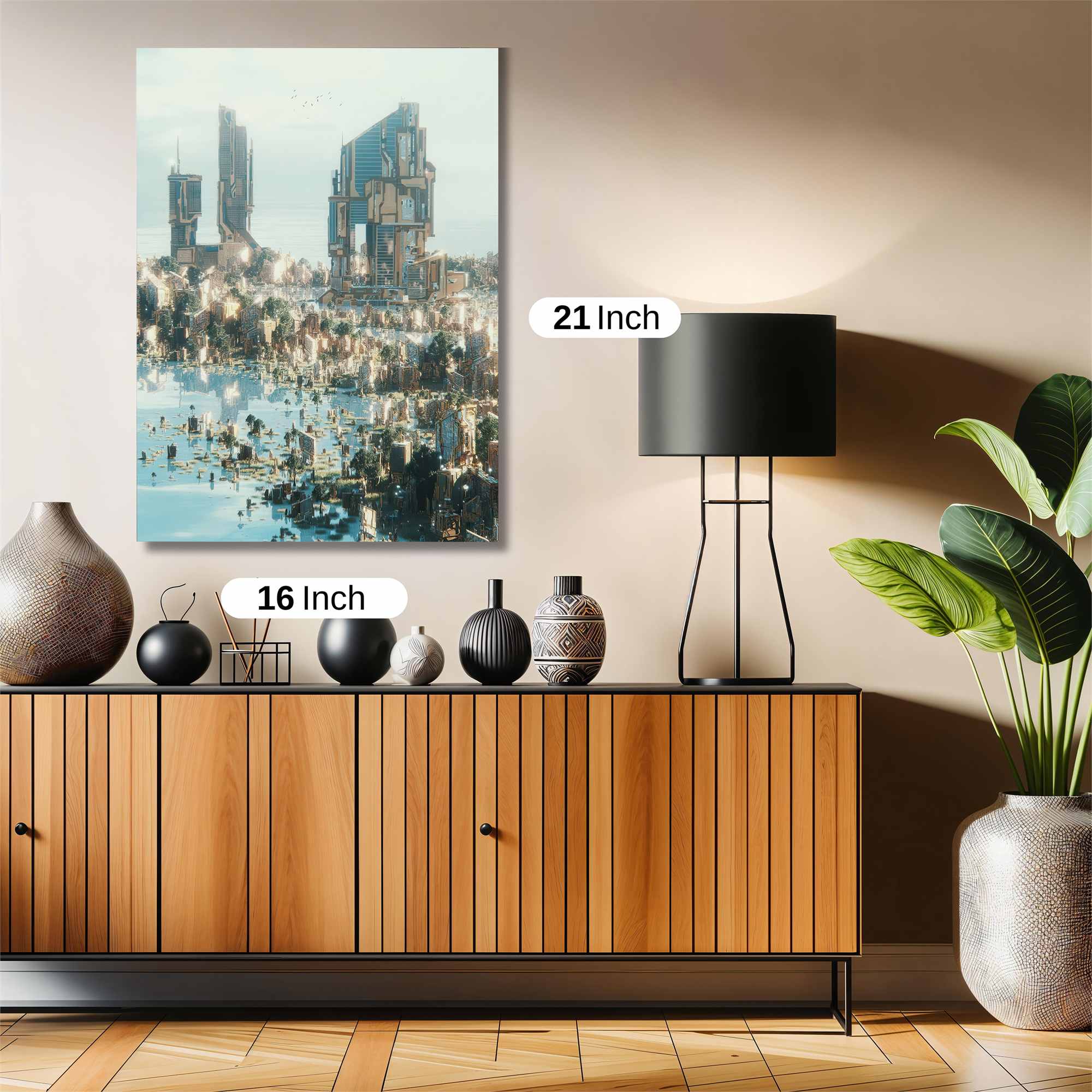 Futuristic Serenity Safe Wall Magnetic / M