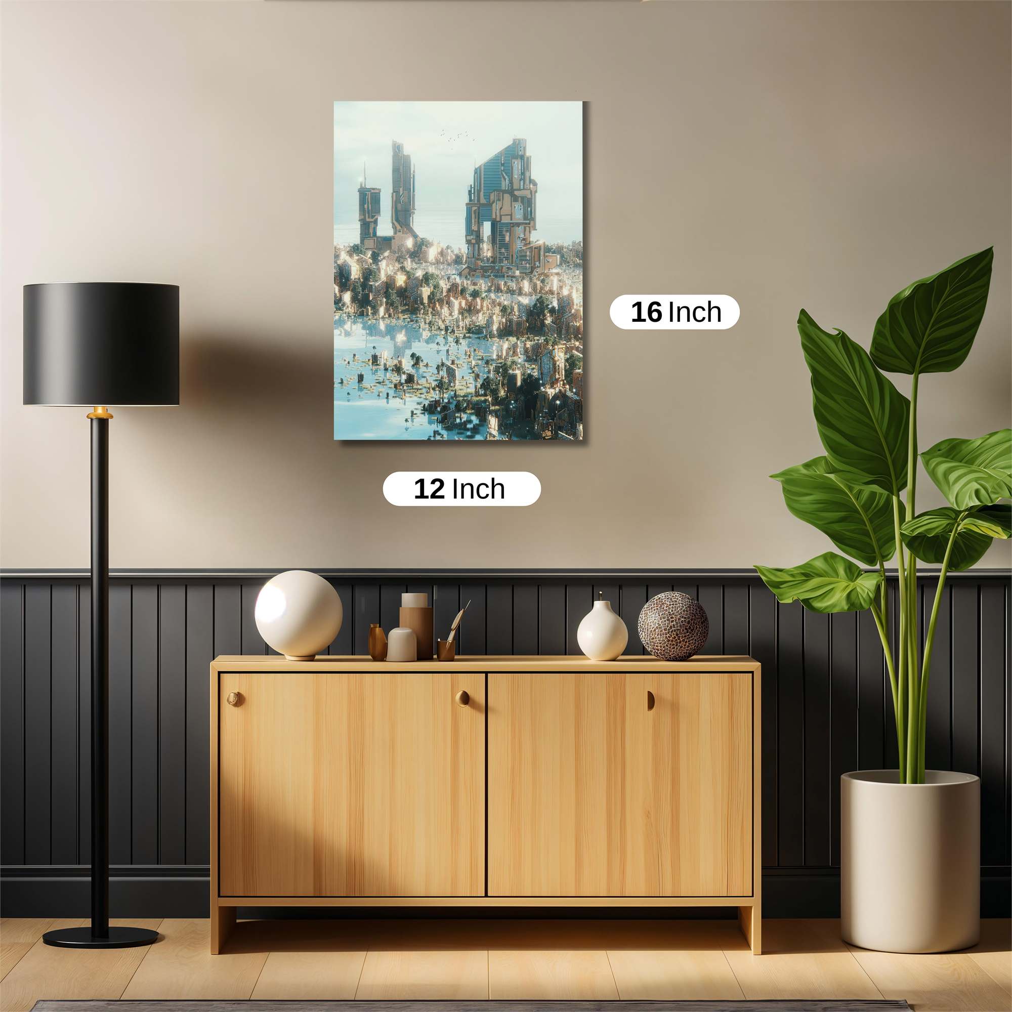 Futuristic Serenity Safe Wall Magnetic / M