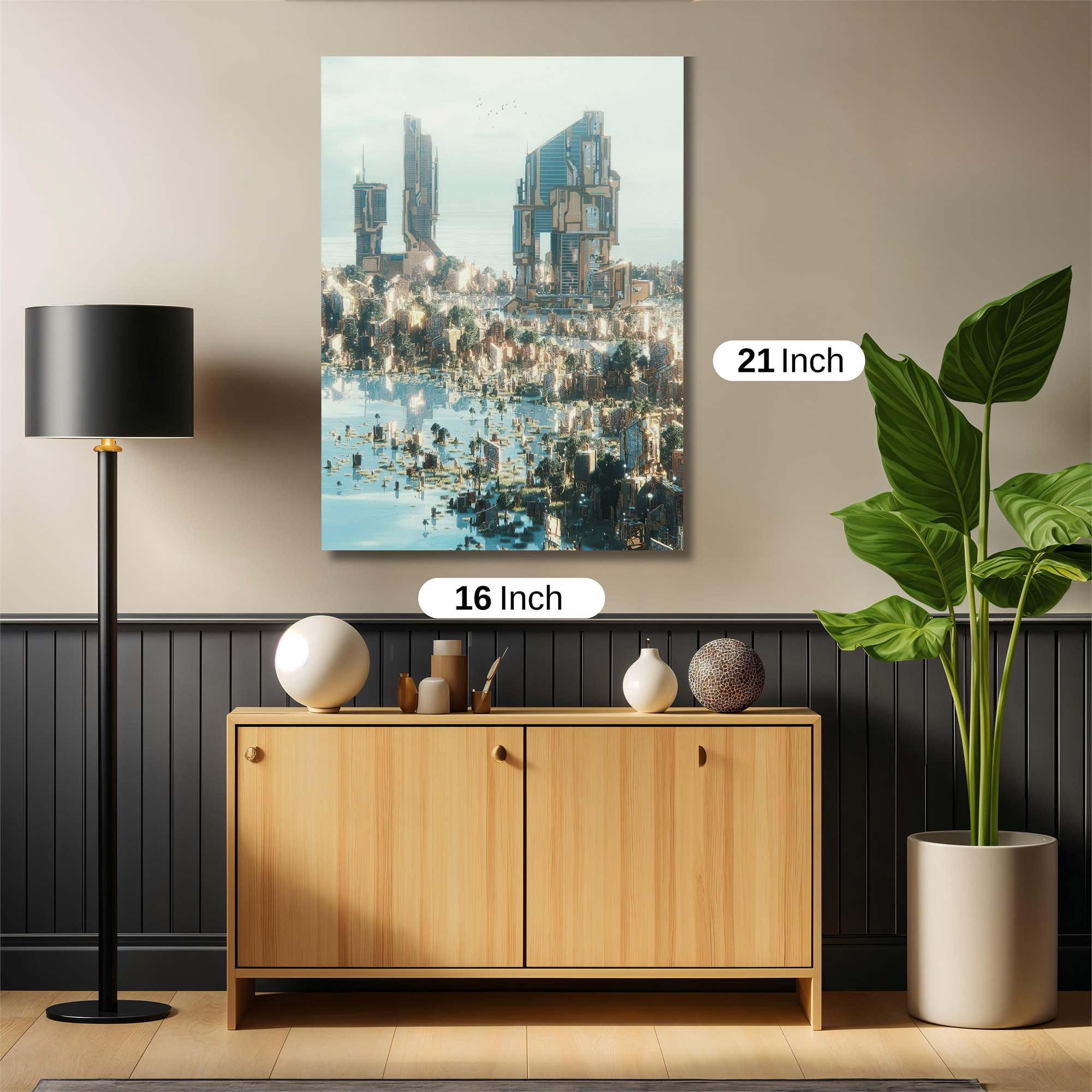 Futuristic Serenity Safe Wall Magnetic / M