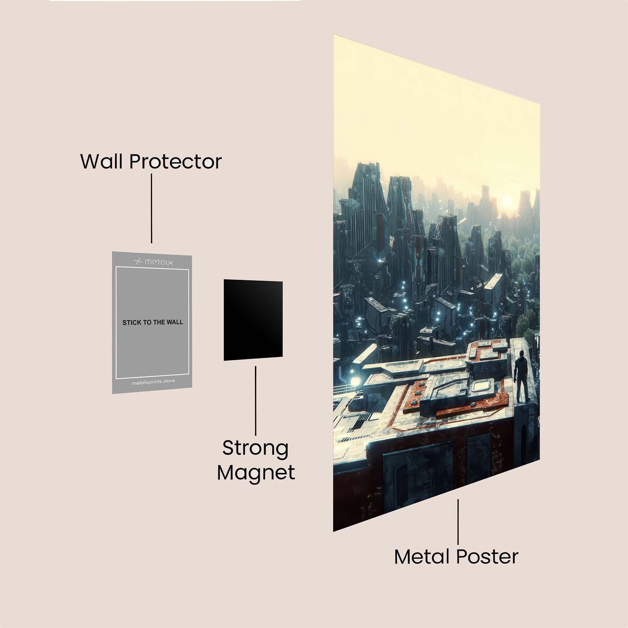 Urban Solitude Safe Wall Magnetic / M
