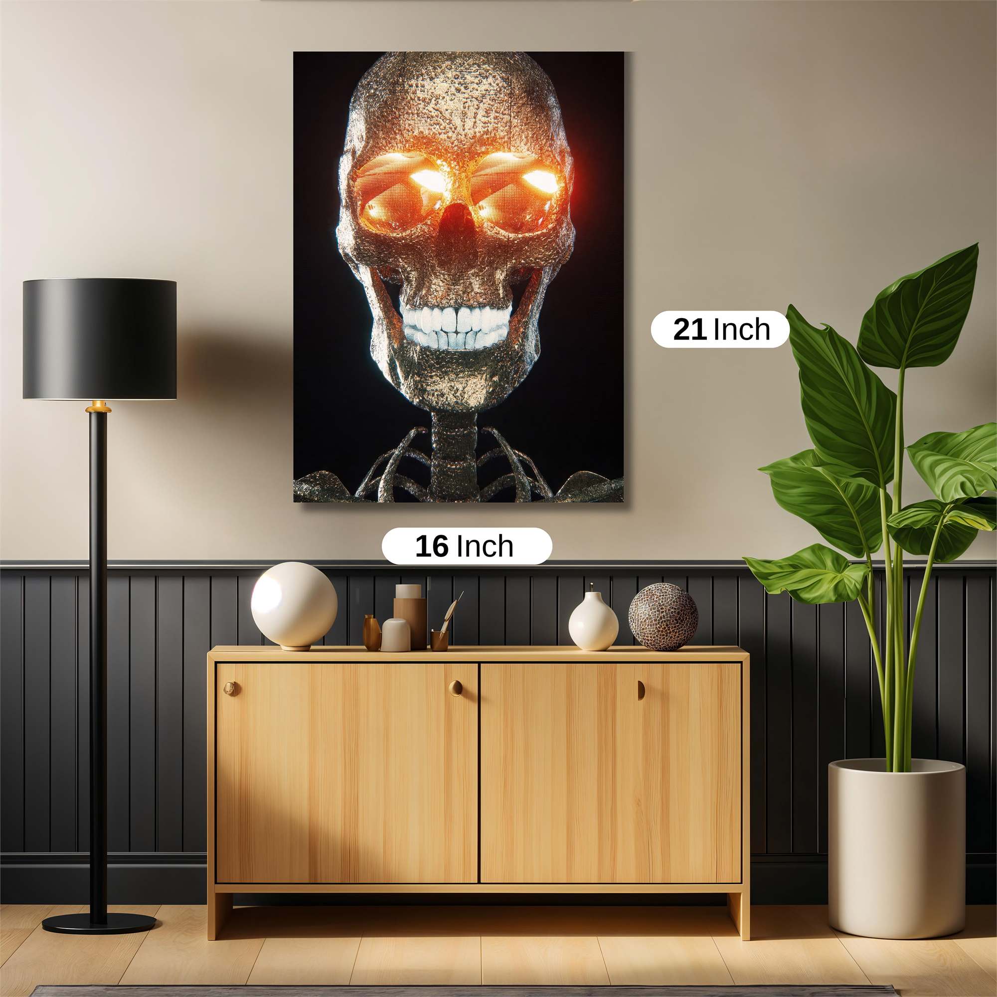 Luminous Skull Safe Wall Magnetic / M