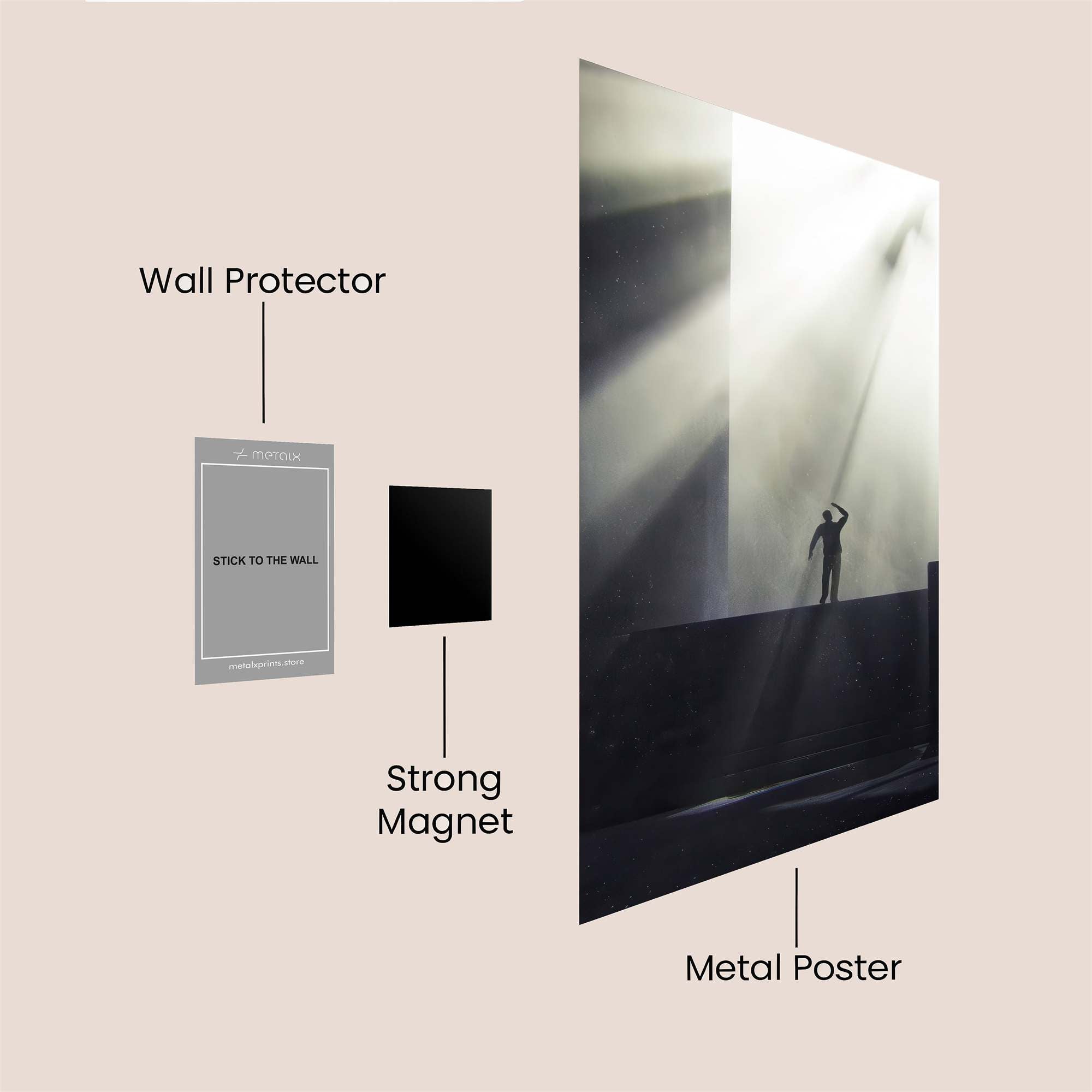 Luminous Stand Safe Wall Magnetic / M