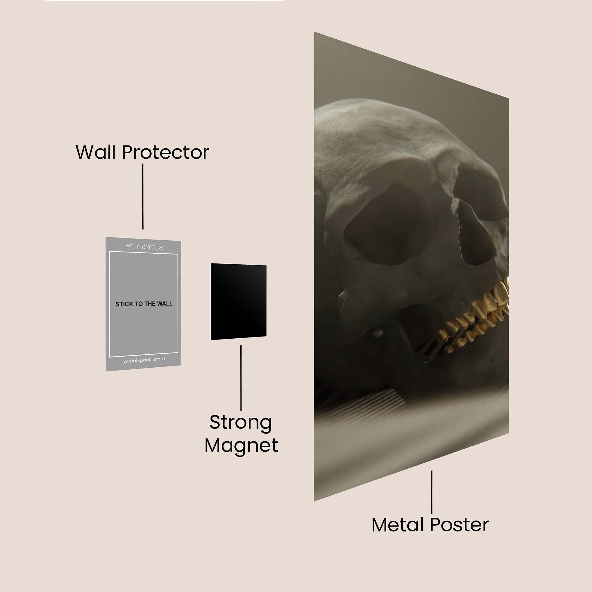Gilded Grin Safe Wall Magnetic / M