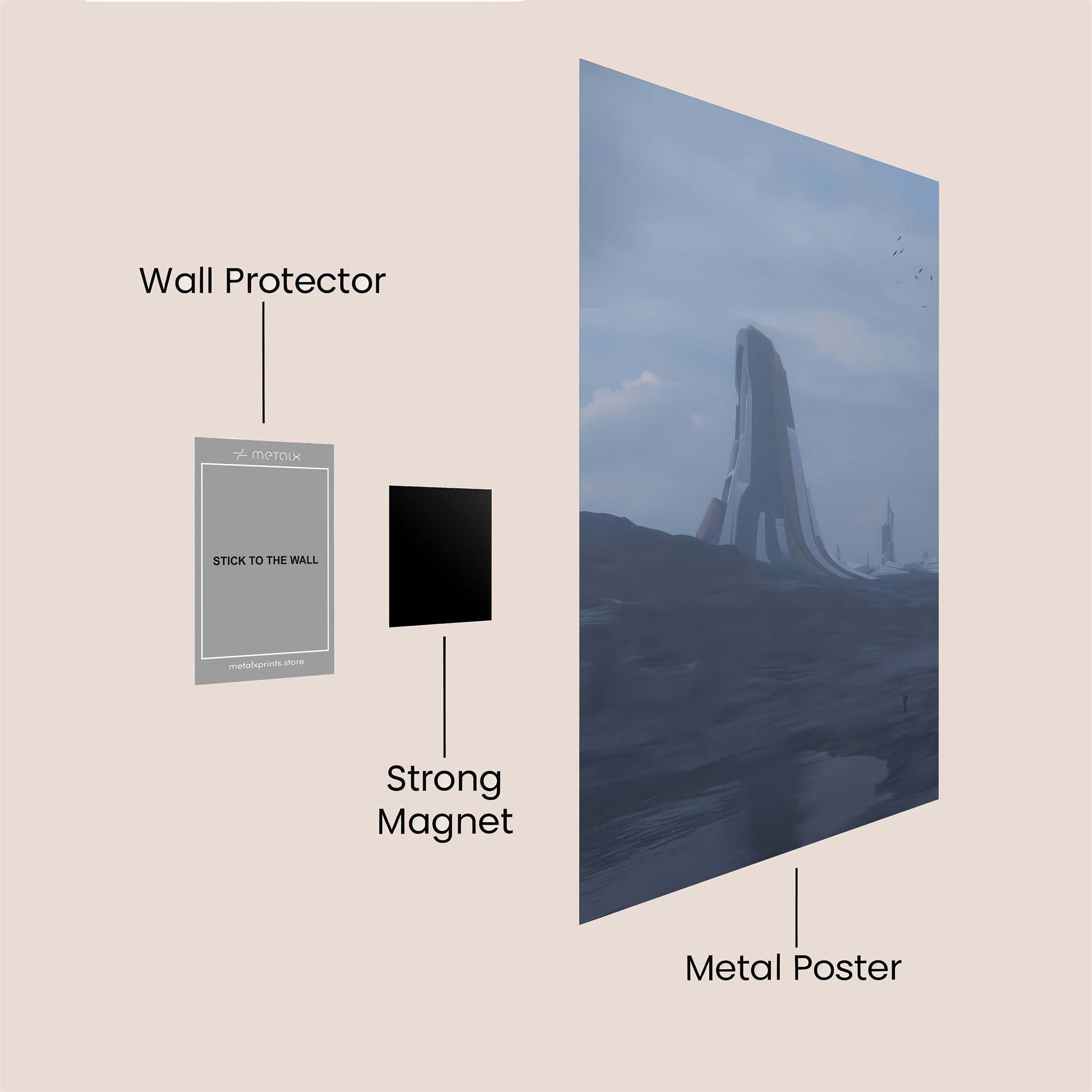 Moonlit Serenity Safe Wall Magnetic / M