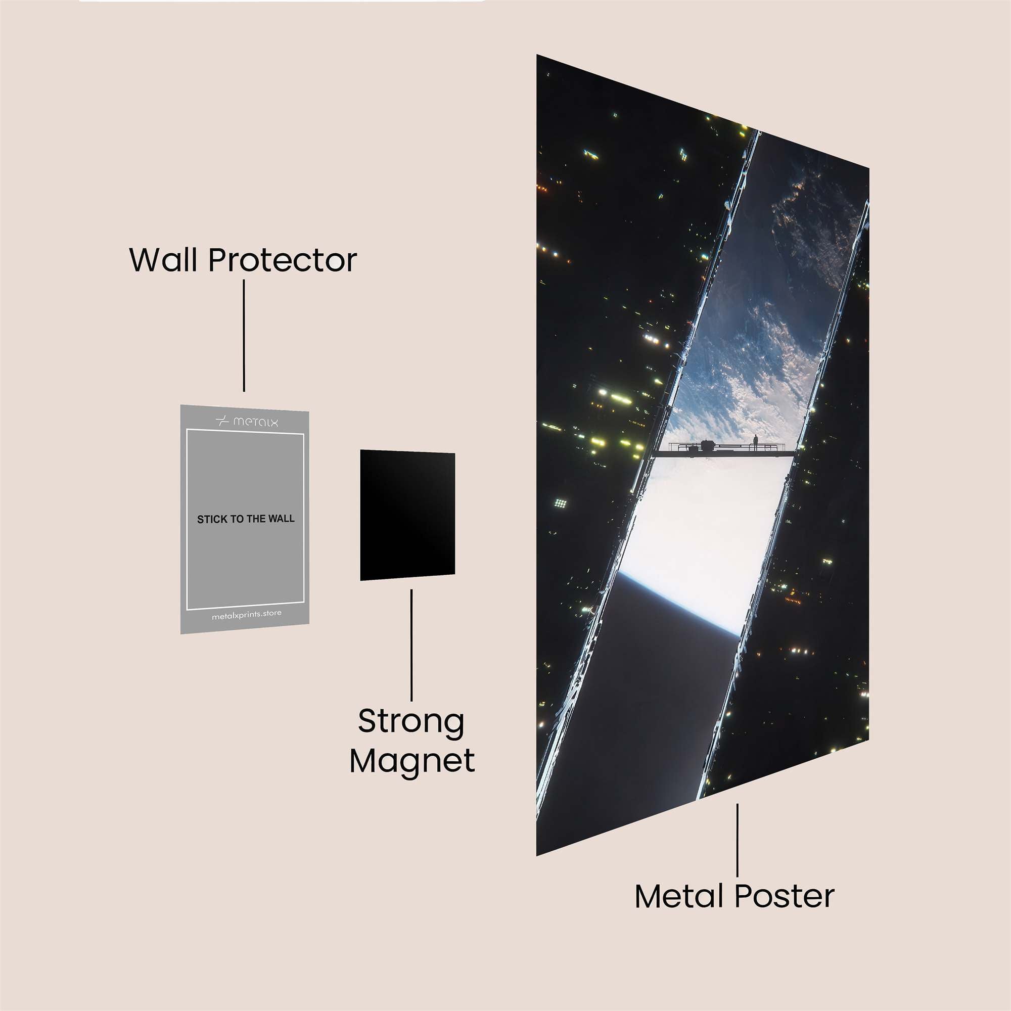 Orbiting Splendor Safe Wall Magnetic / M