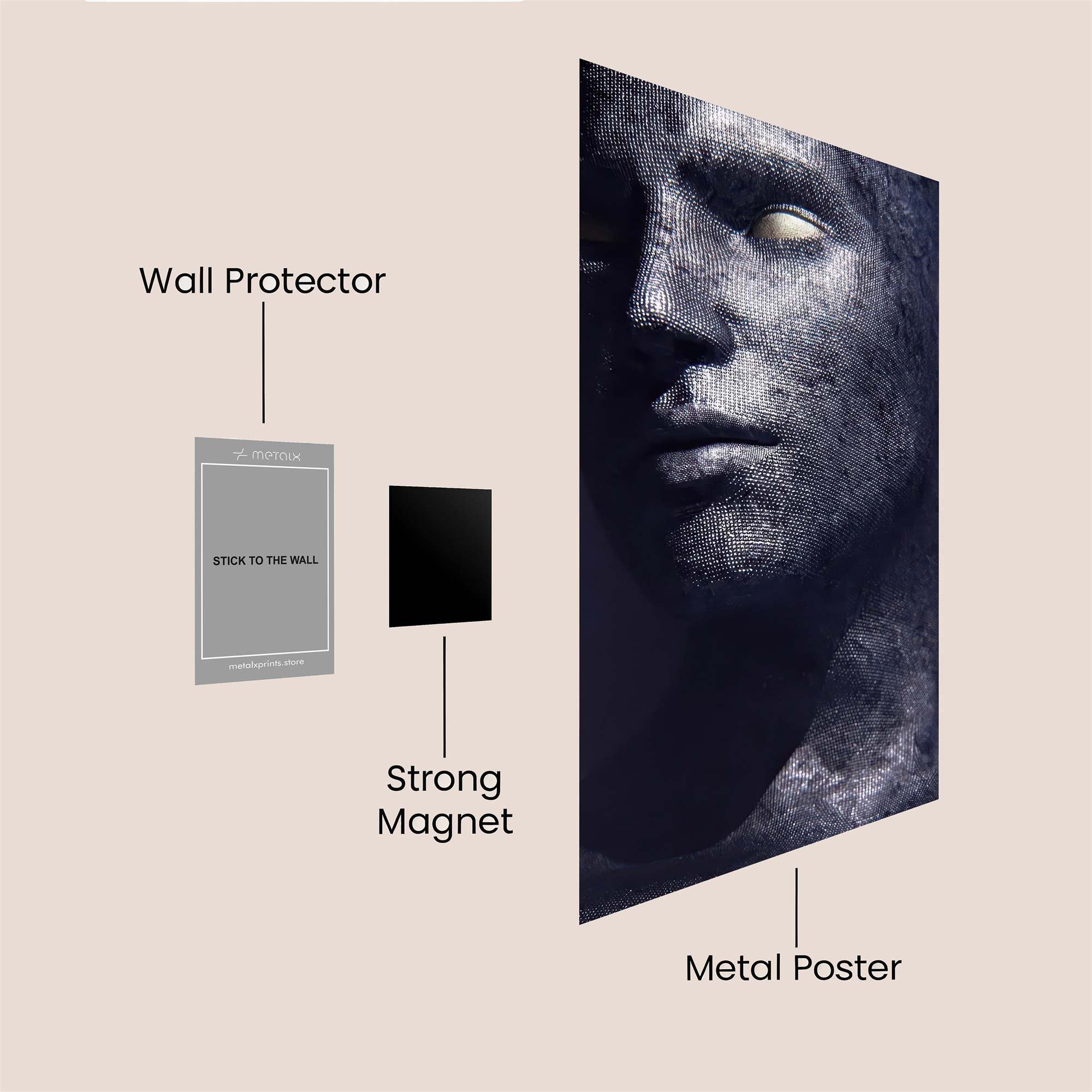 Ethereal Gaze Safe Wall Magnetic / M