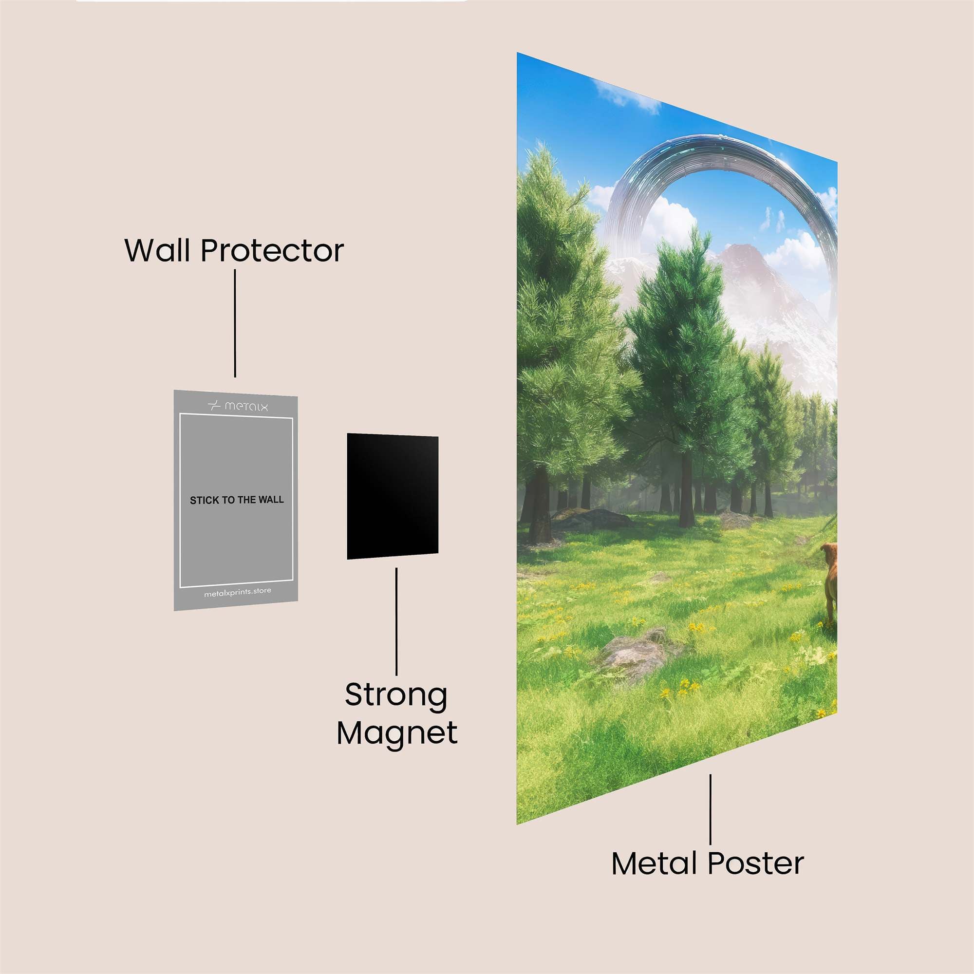 Curious Tranquility Safe Wall Magnetic / M
