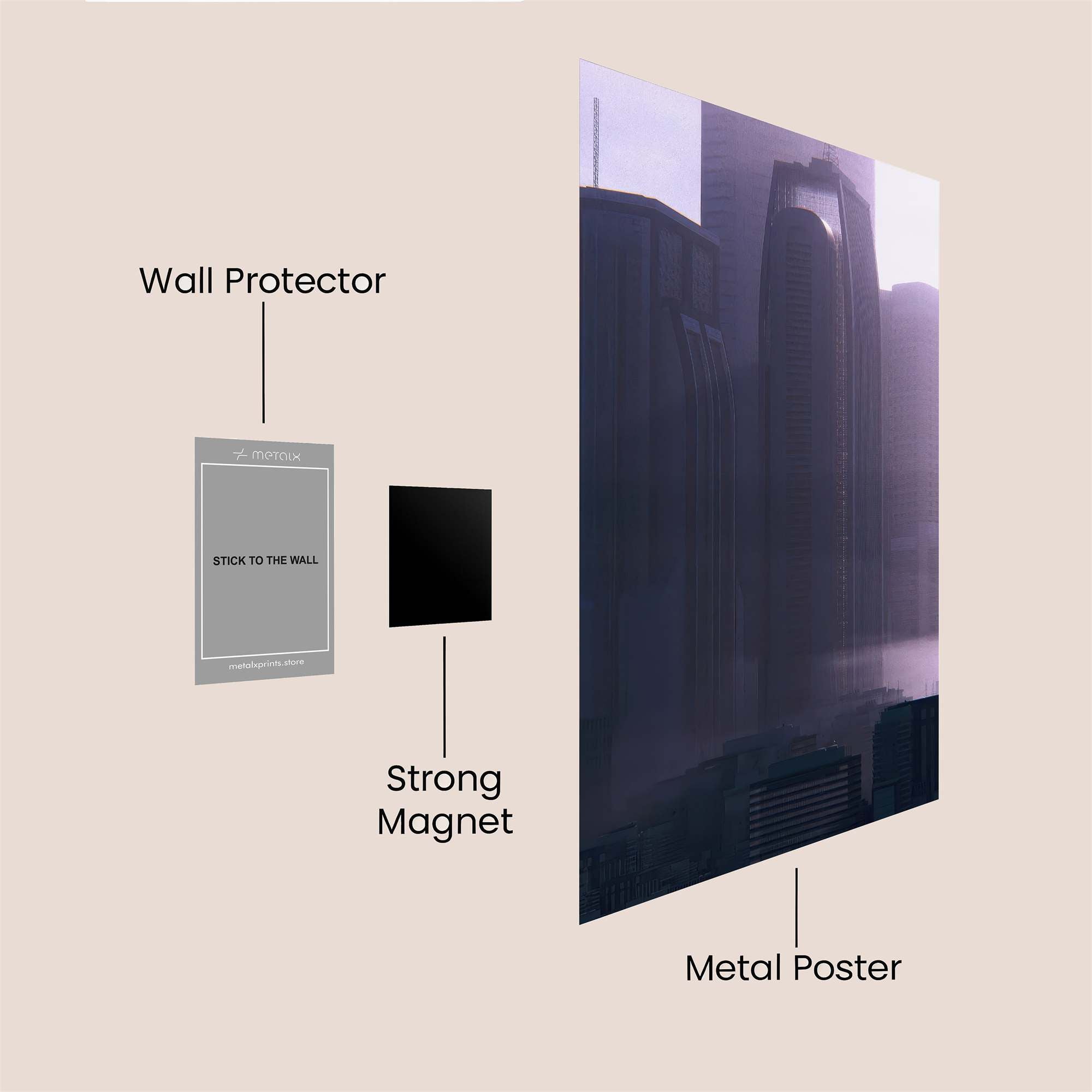 Skyline Mystique Safe Wall Magnetic / M