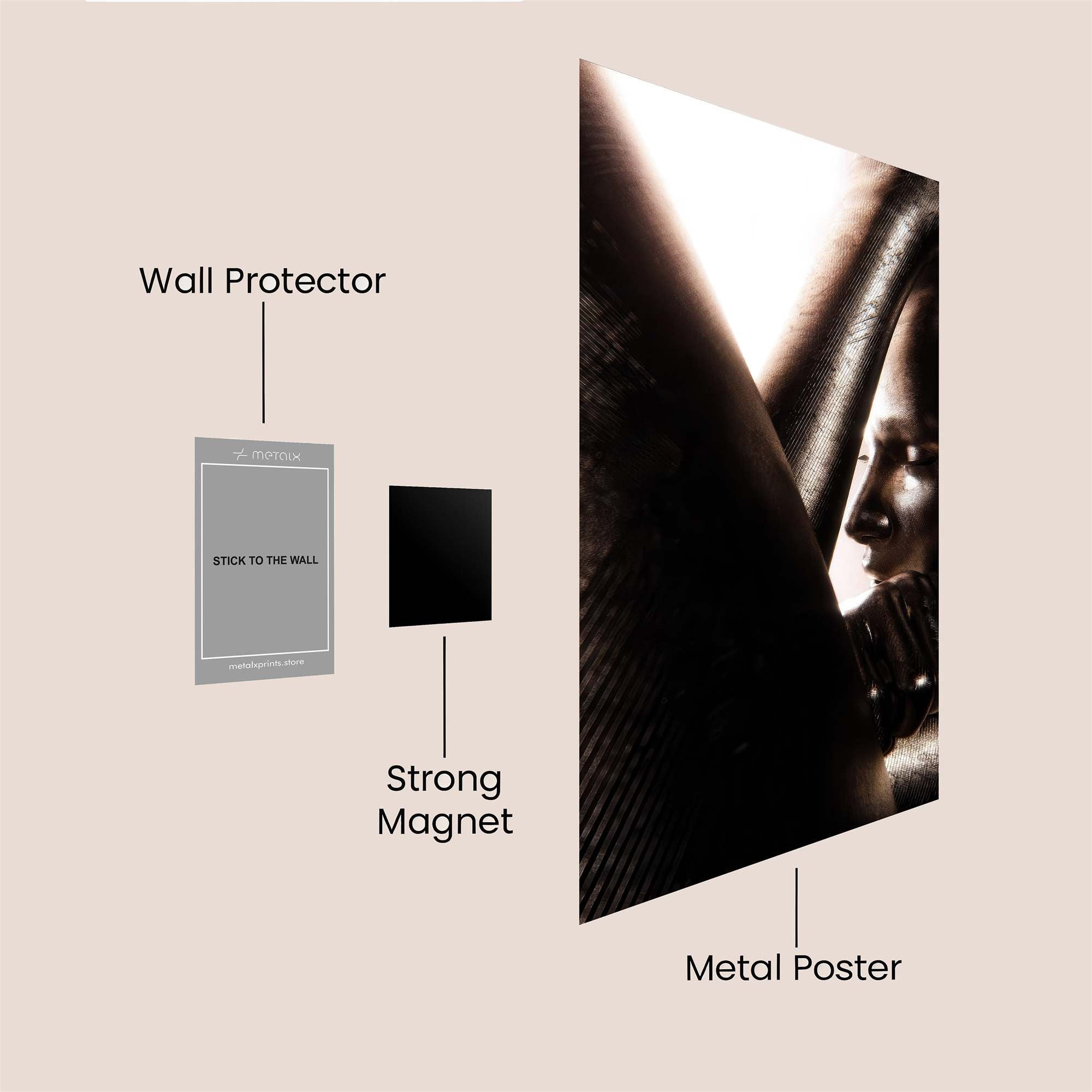 Sculpture Serenity Safe Wall Magnetic / M