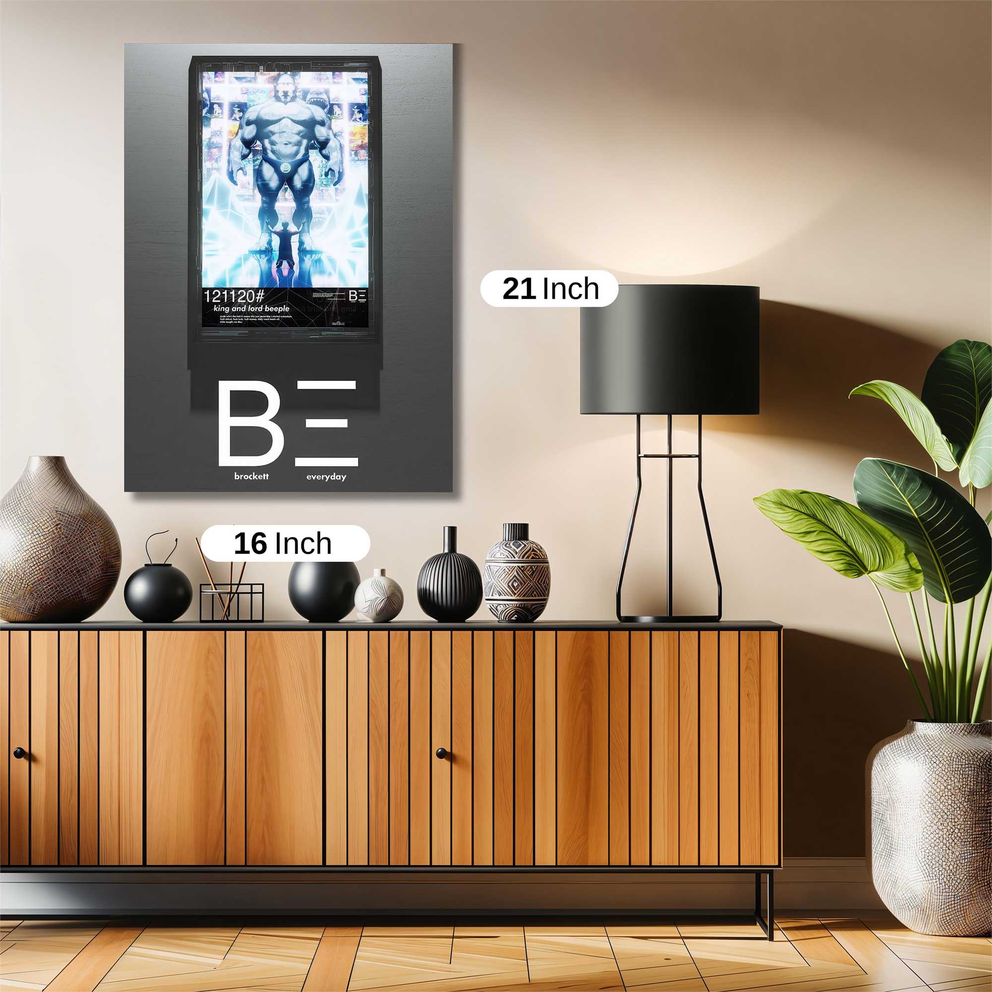 Geometric Luminescence Safe Wall Magnetic / M