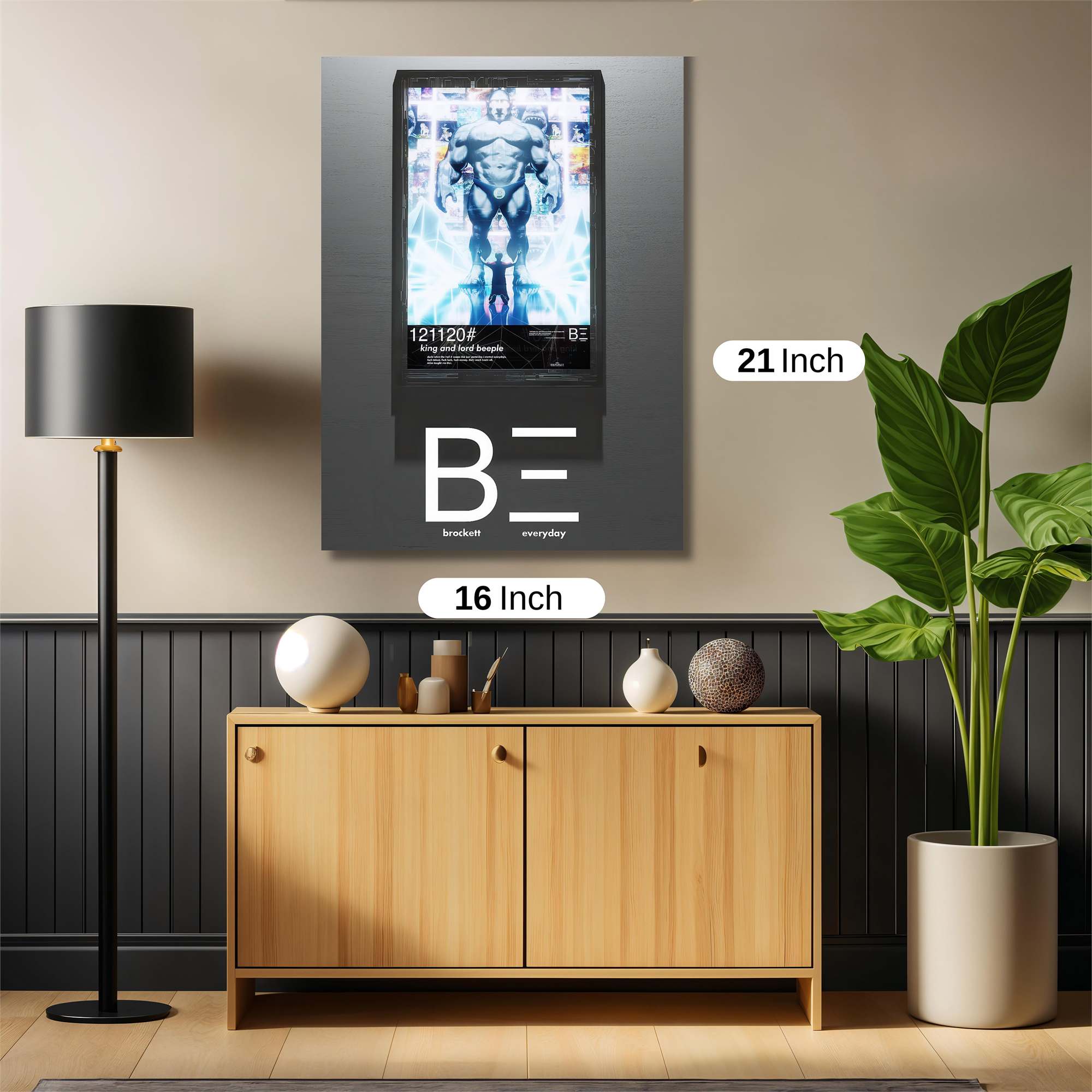 Geometric Luminescence Safe Wall Magnetic / M