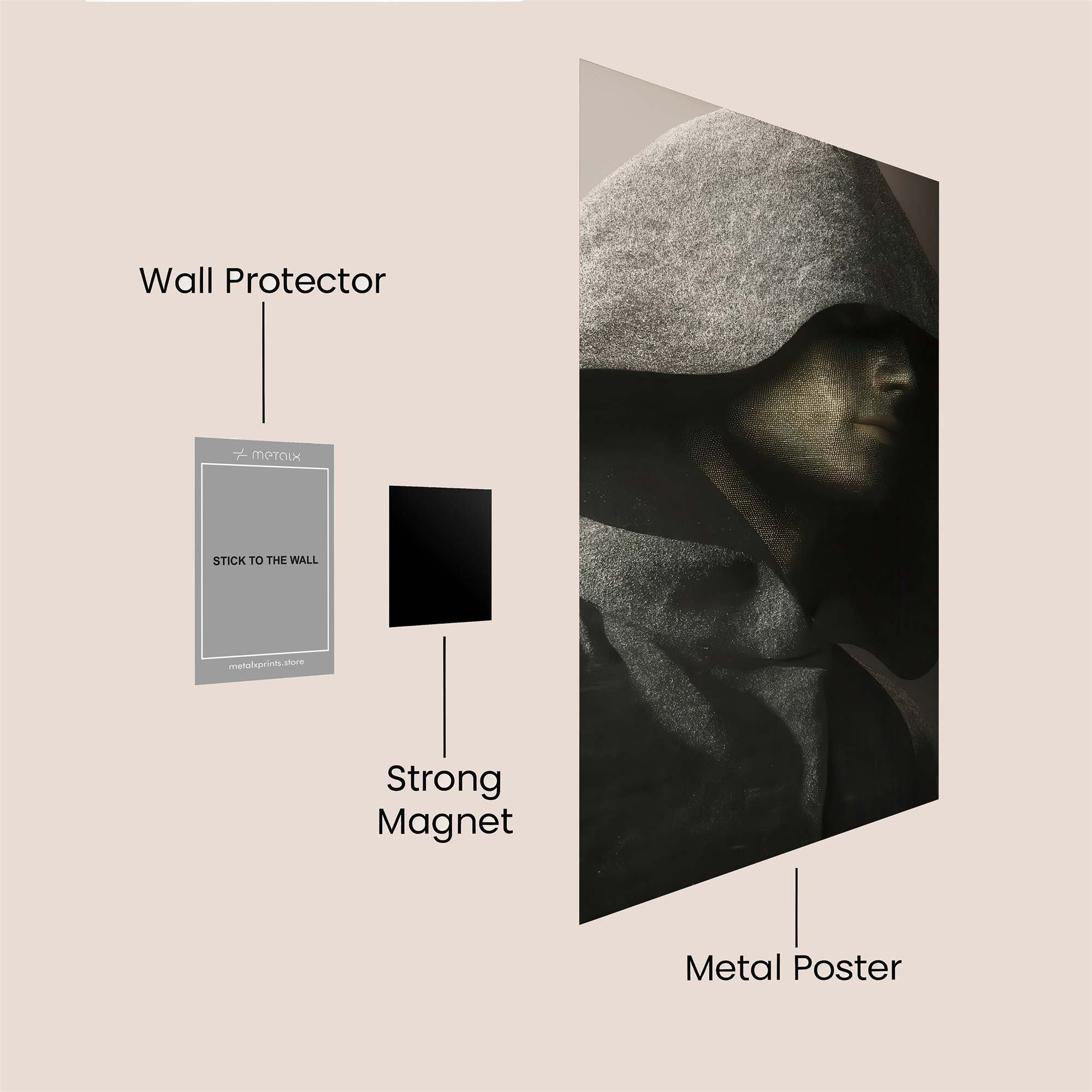Hooded Mystery Safe Wall Magnetic / M