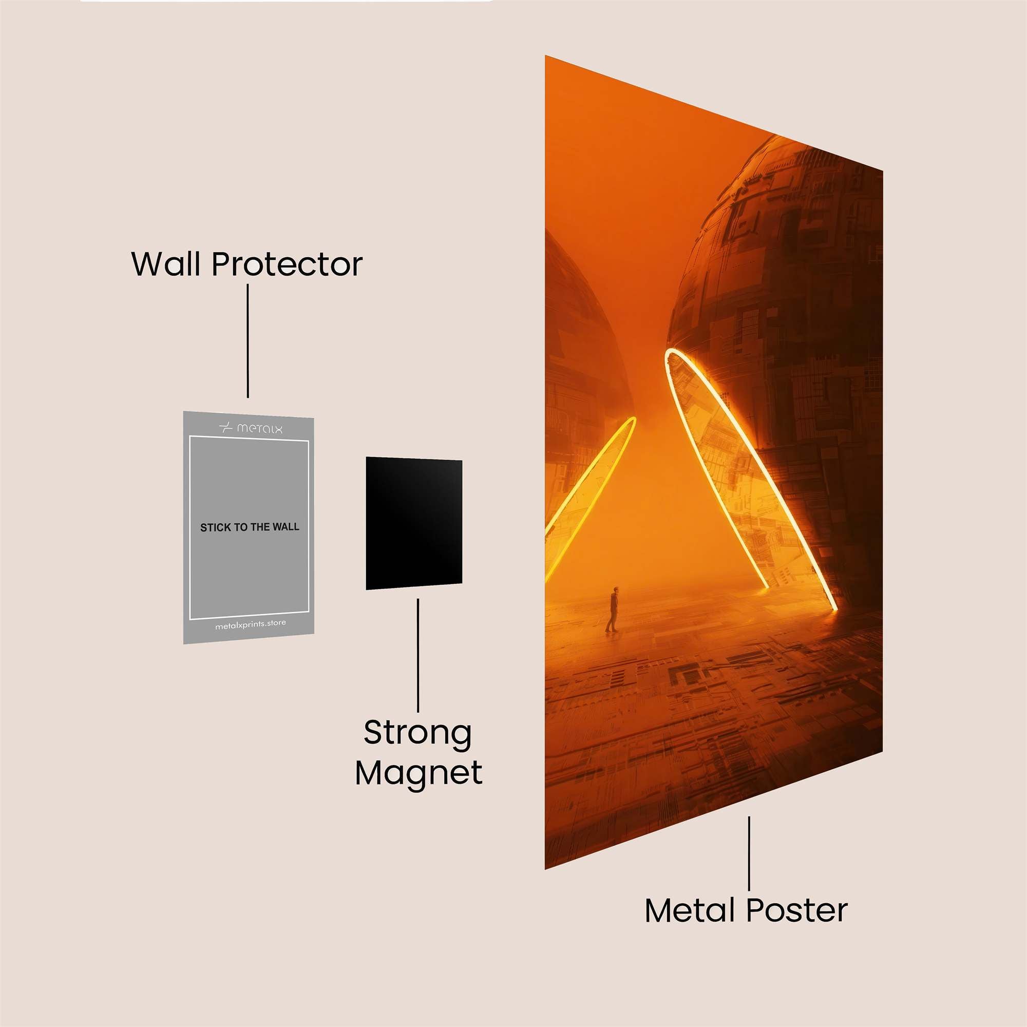 Spheres Aglow Safe Wall Magnetic / M