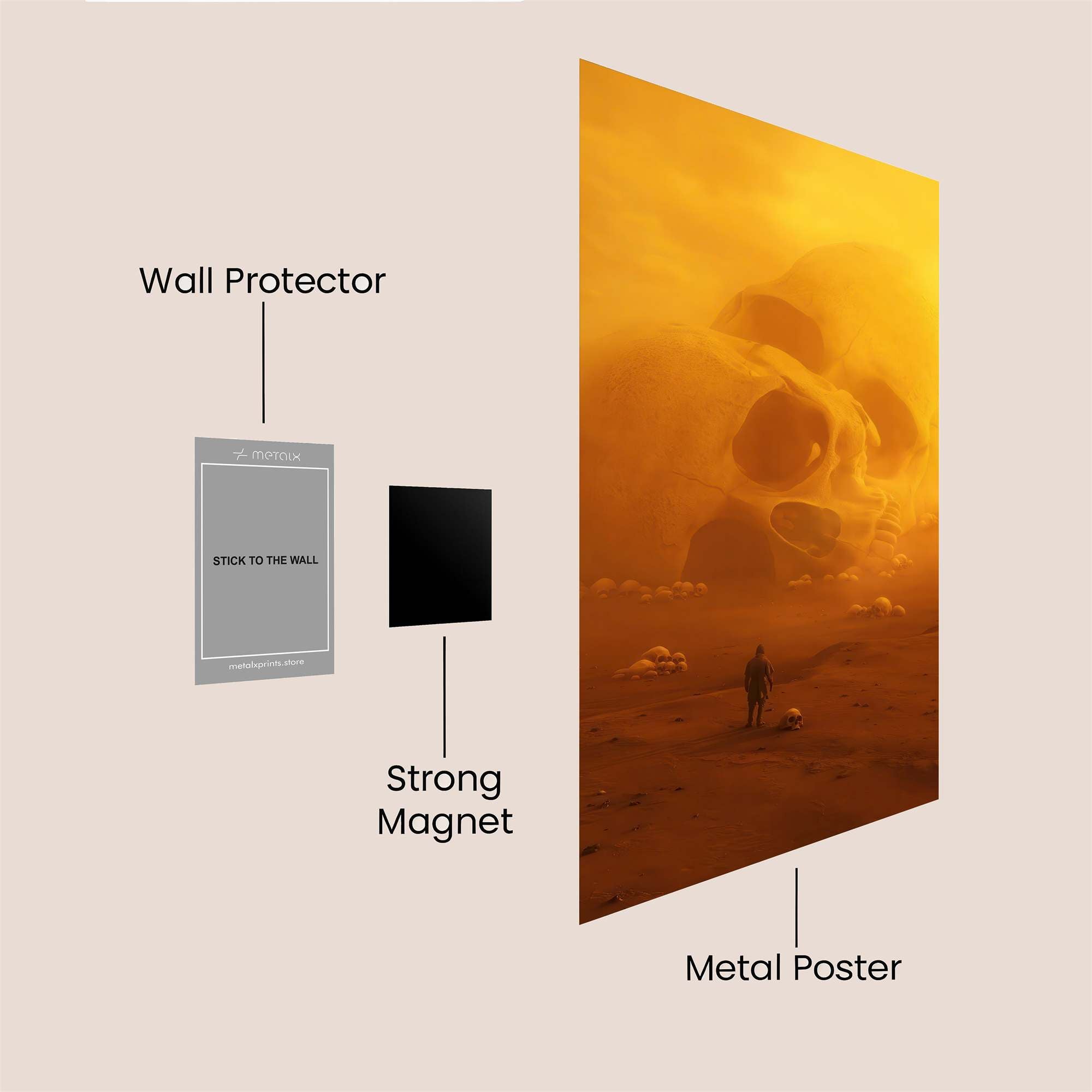 Deserted Monoliths Safe Wall Magnetic / M