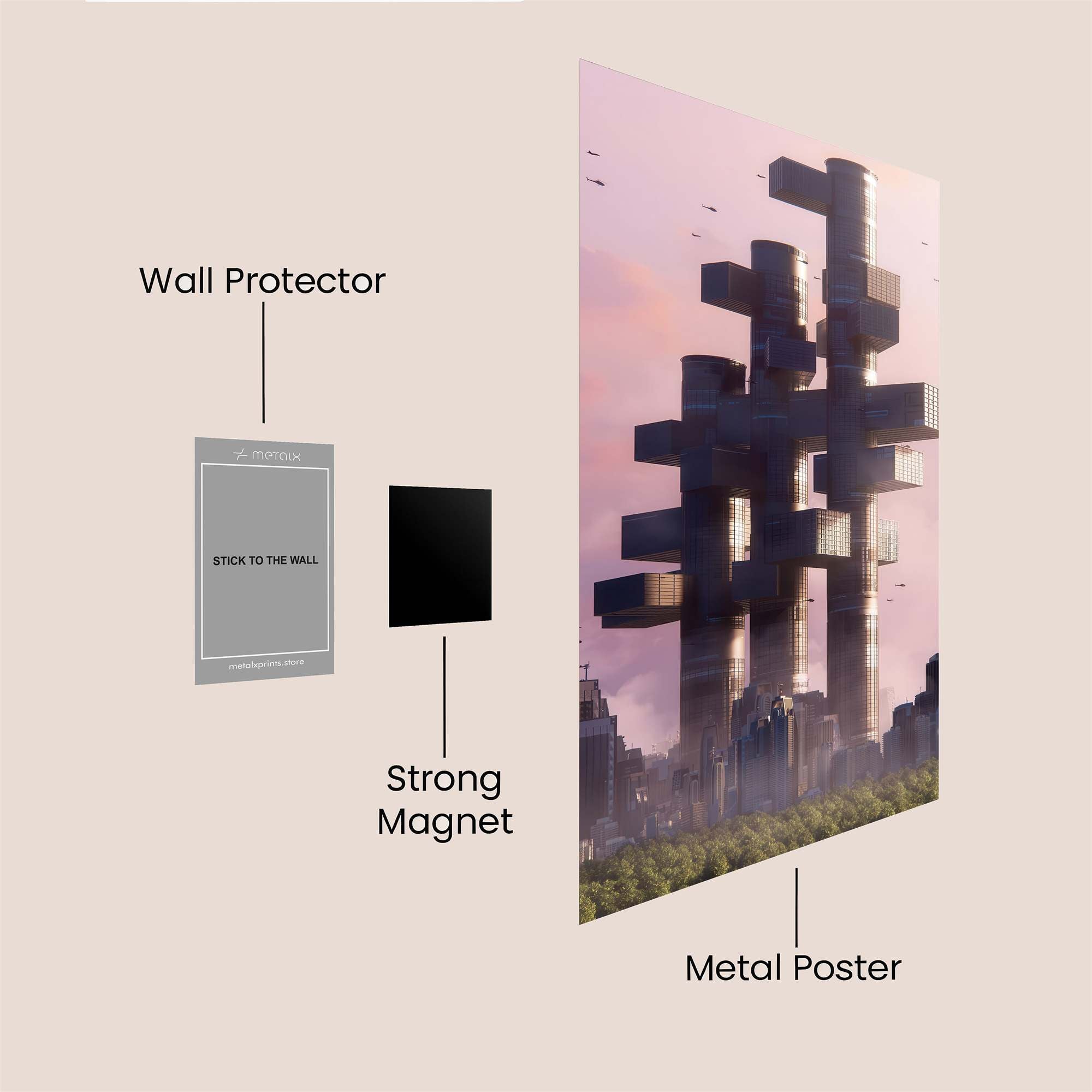 Skyward Tranquility Safe Wall Magnetic / M