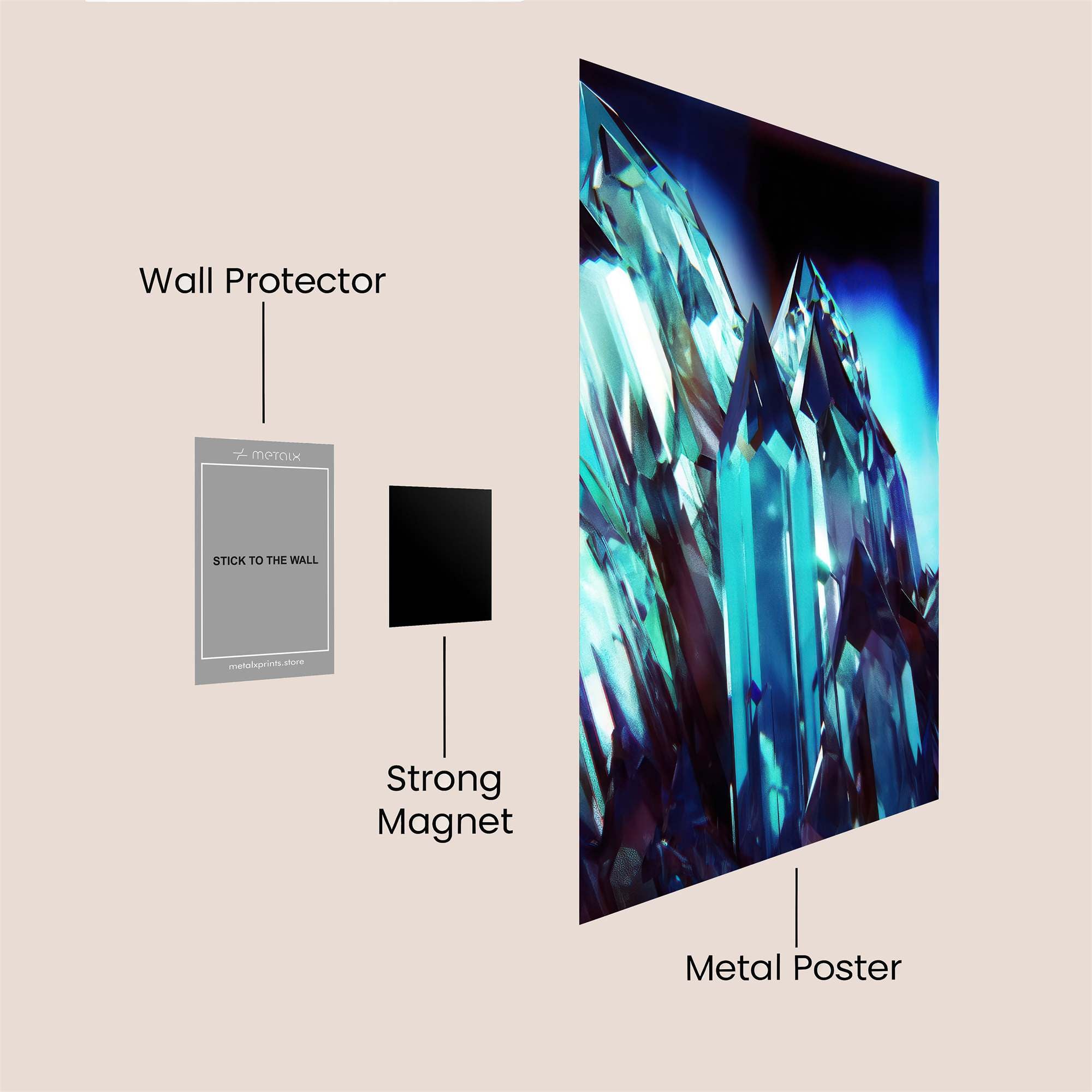 Crystal Ascension Safe Wall Magnetic / M
