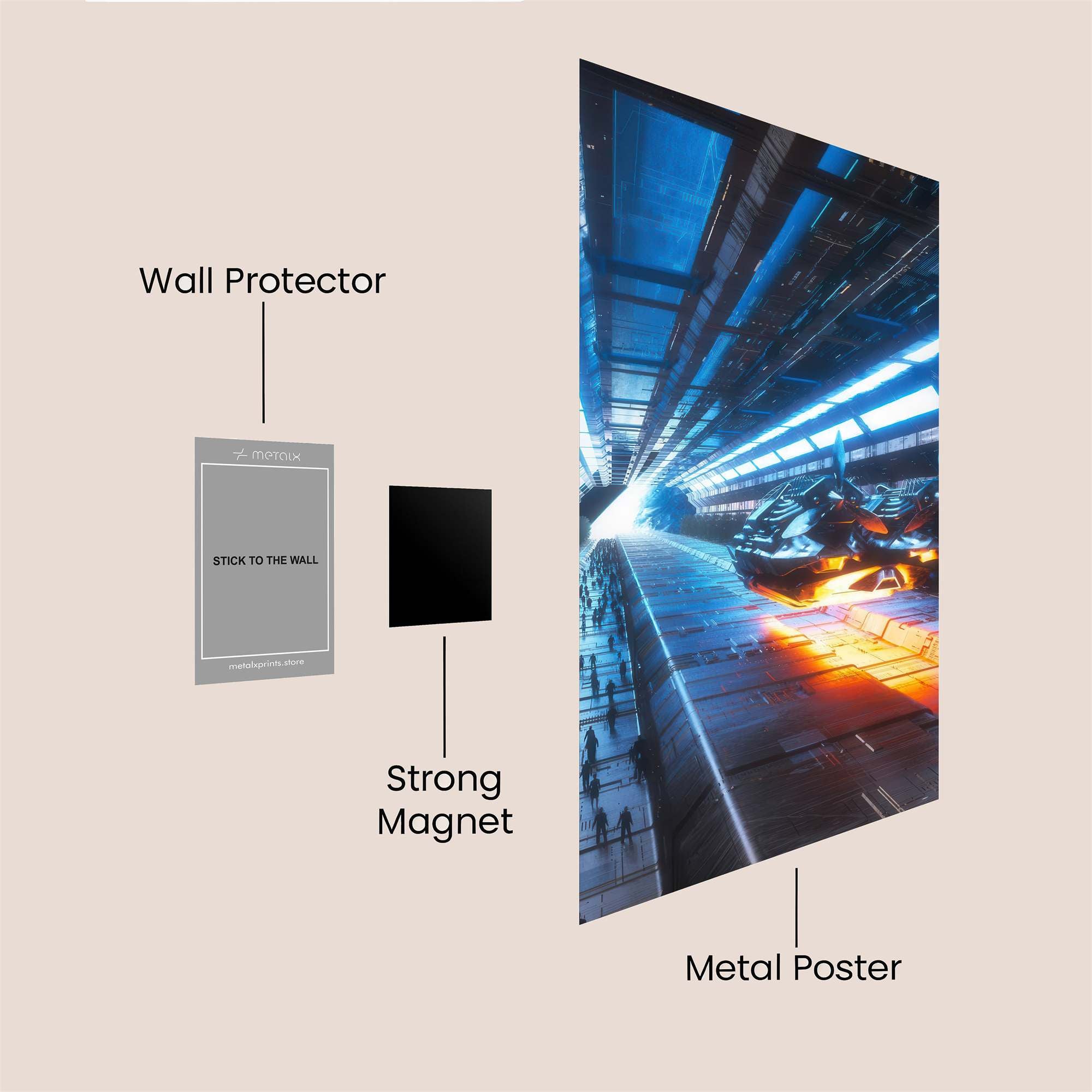 Futuristic Ascension Safe Wall Magnetic / M