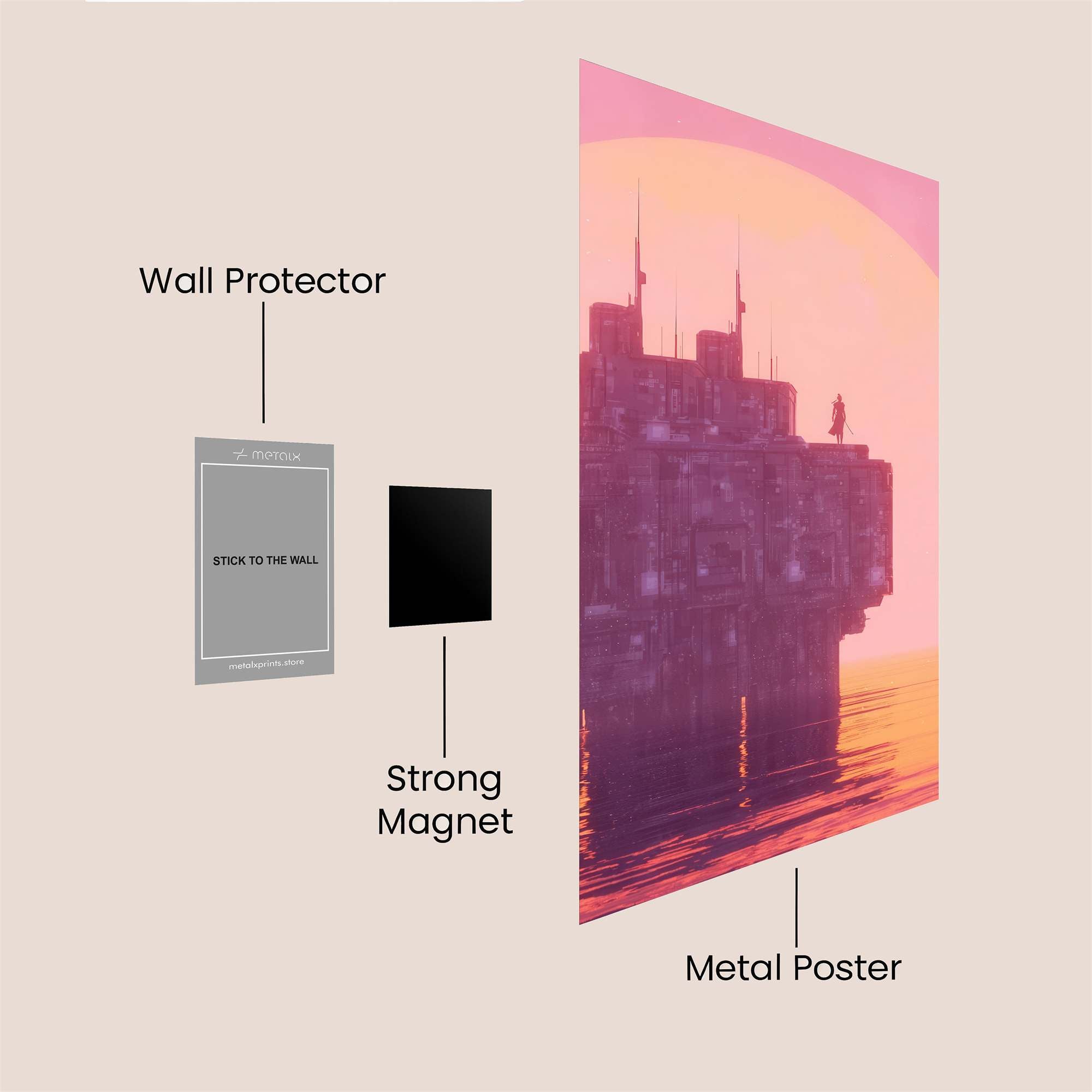 Sunset Monolith Safe Wall Magnetic / M