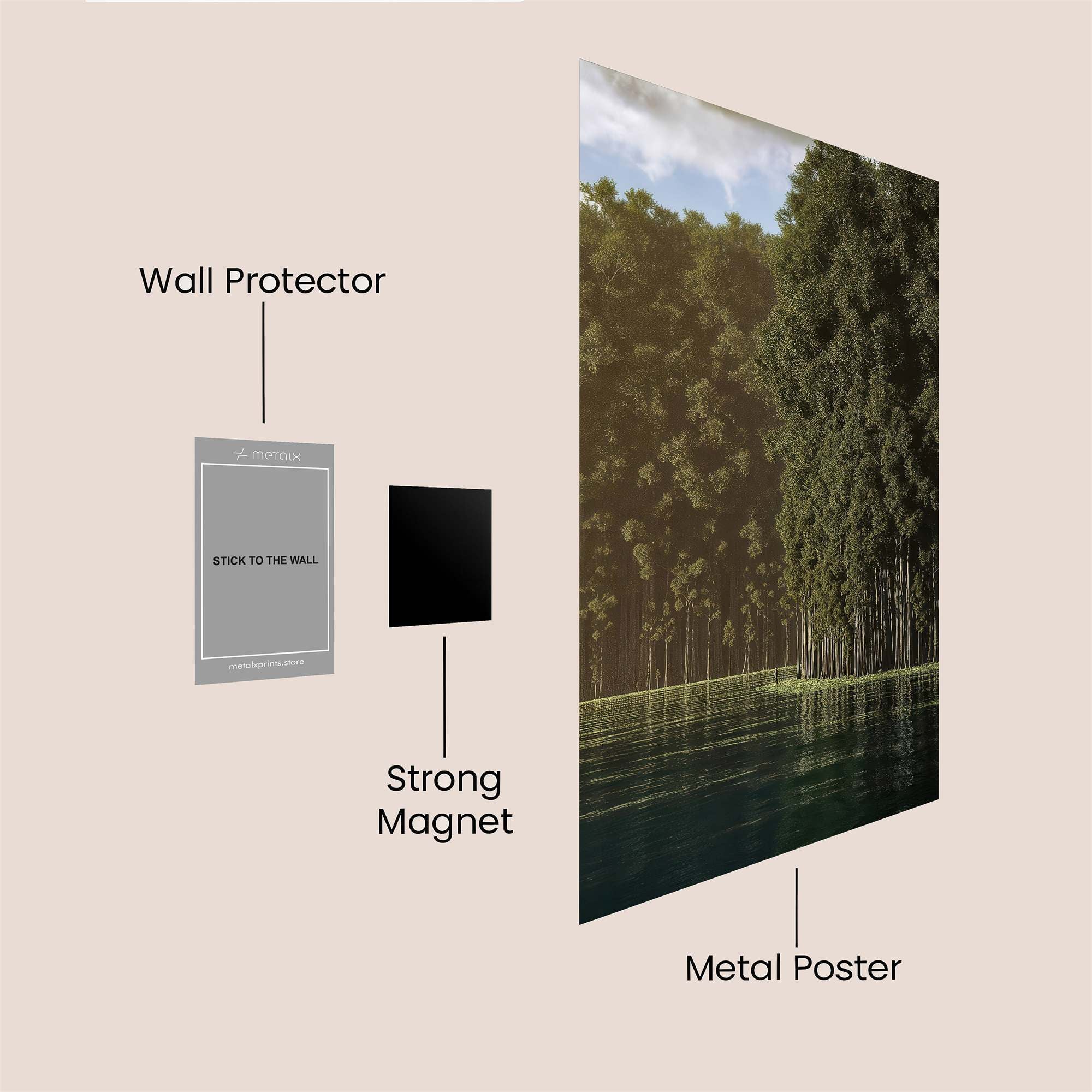 Forest Serenity Safe Wall Magnetic / M