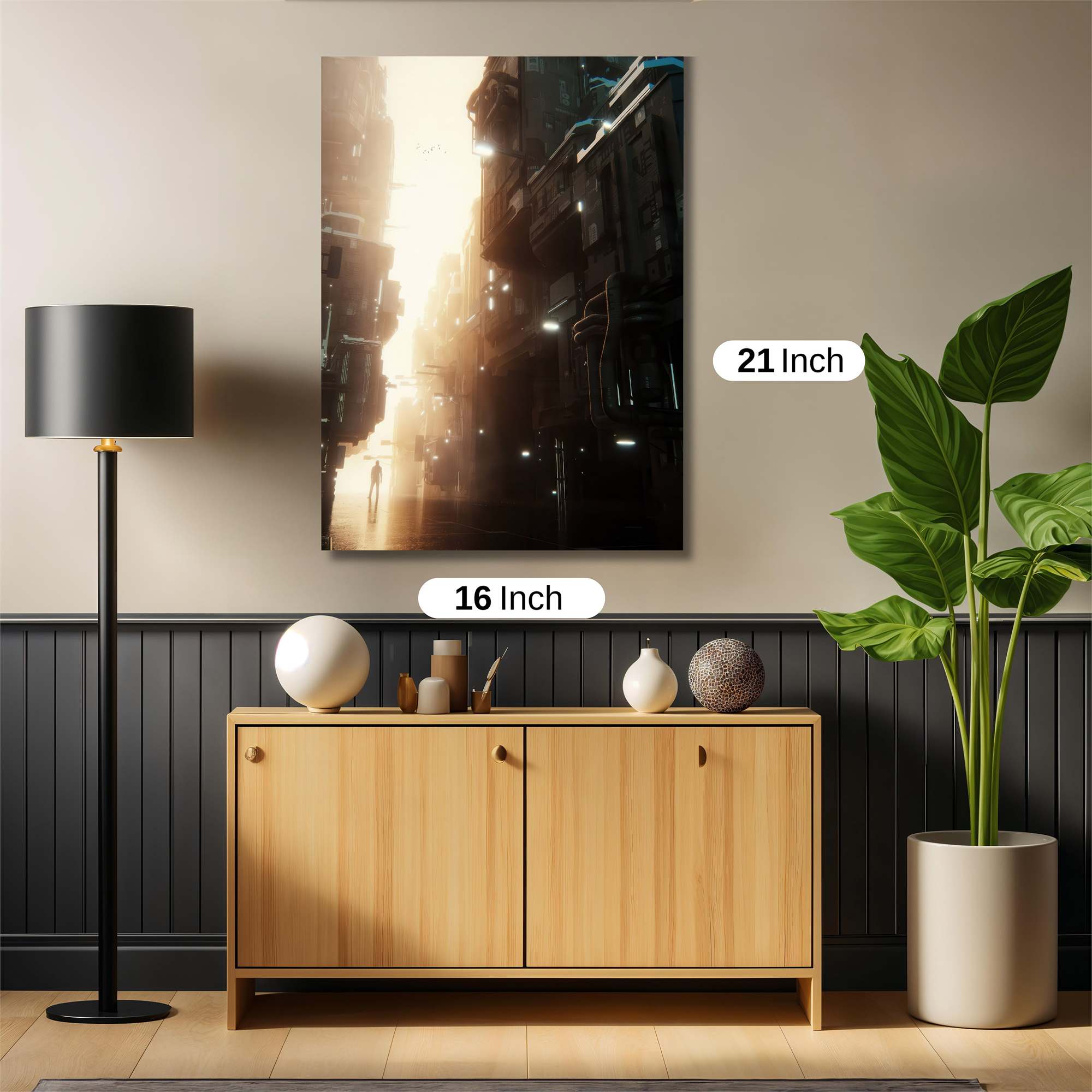 Futuristic Luminescence Safe Wall Magnetic / M