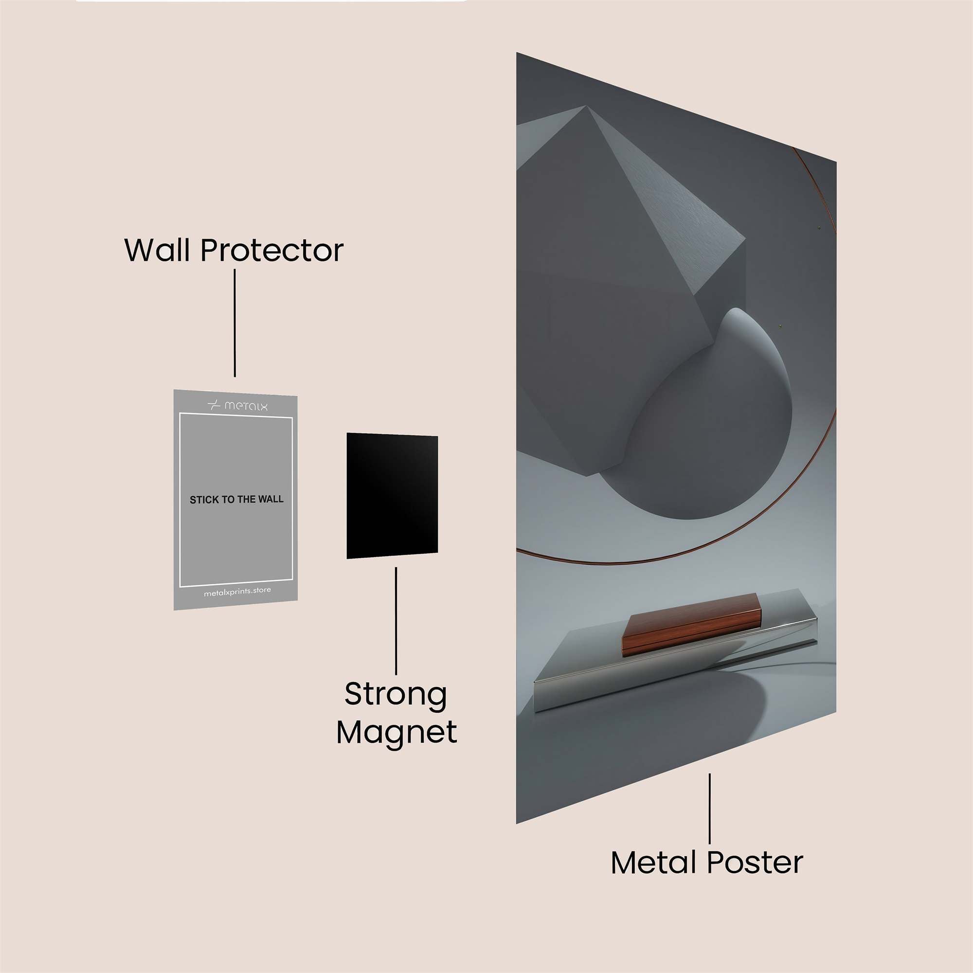 Geometric Serenity Safe Wall Magnetic / M