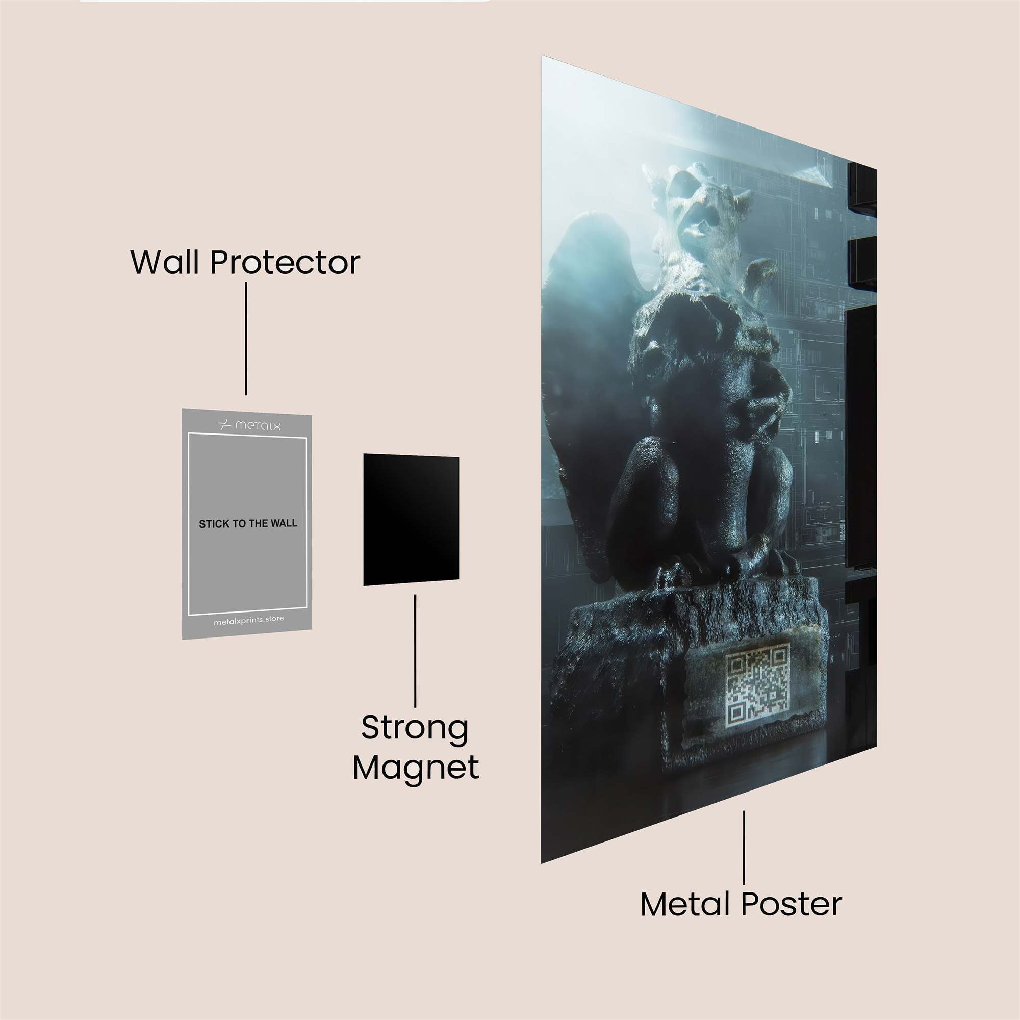 Gargoyle Enigma Safe Wall Magnetic / M