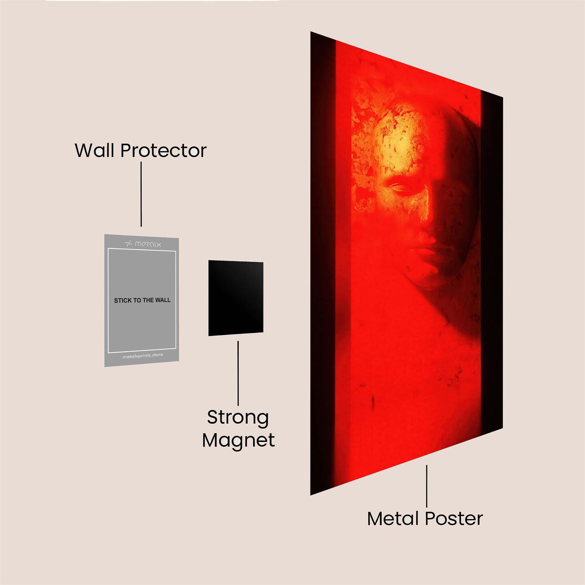 Red Enigma Safe Wall Magnetic / M