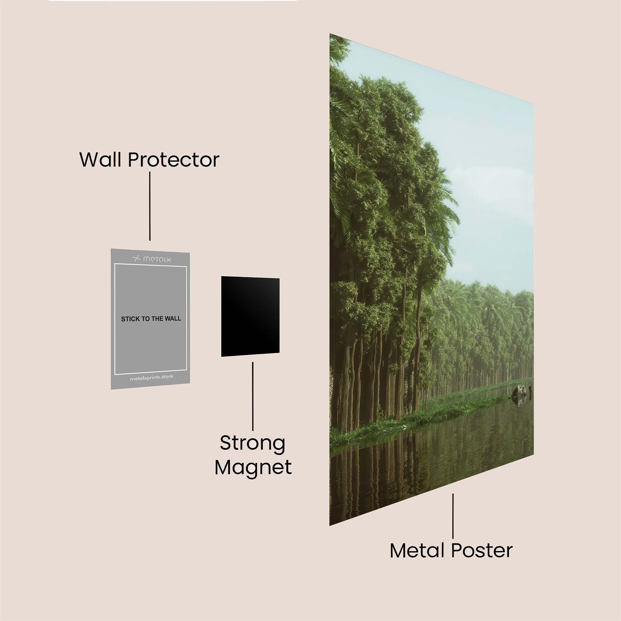 Palm Tranquility Safe Wall Magnetic / M