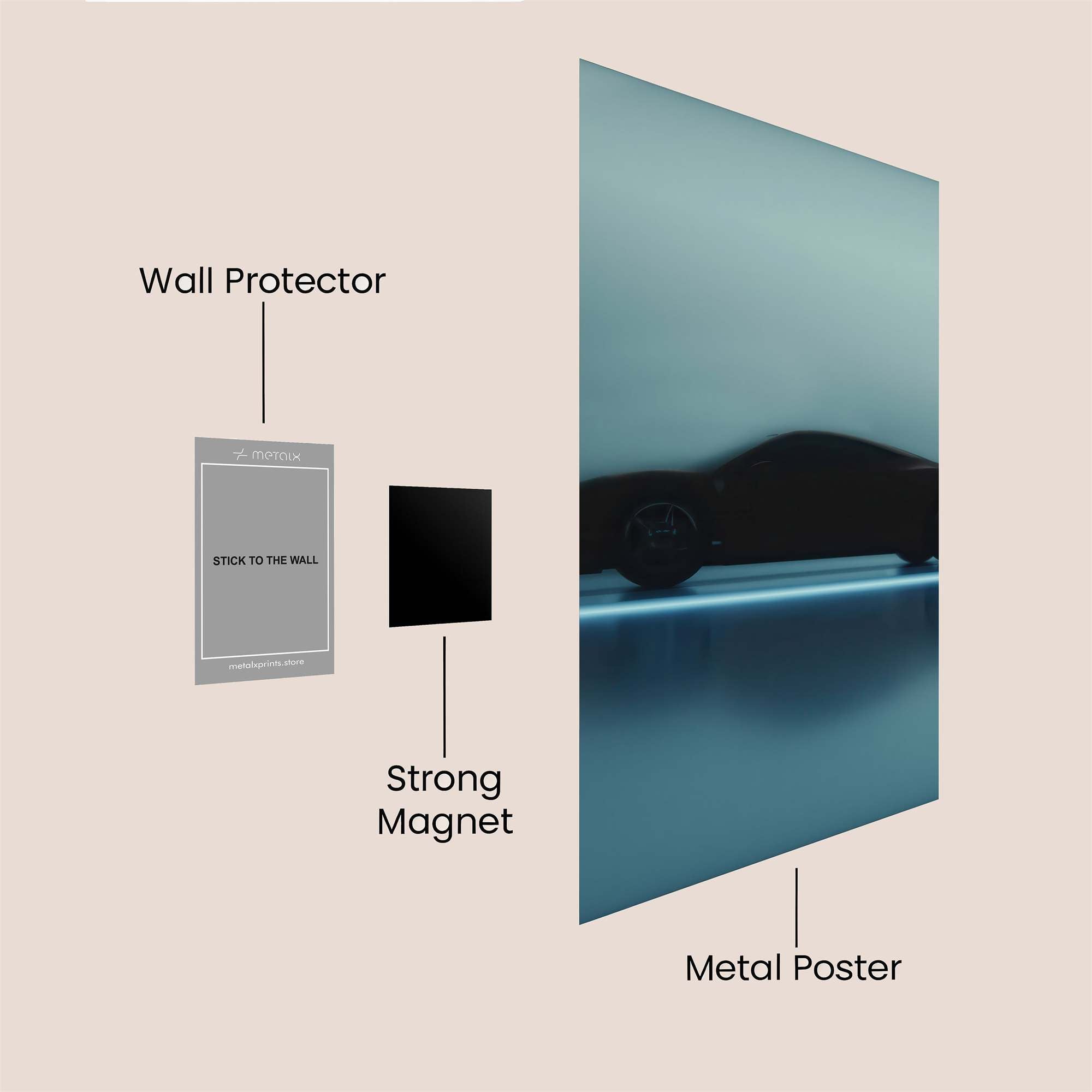 Sleek Shadow Safe Wall Magnetic / M