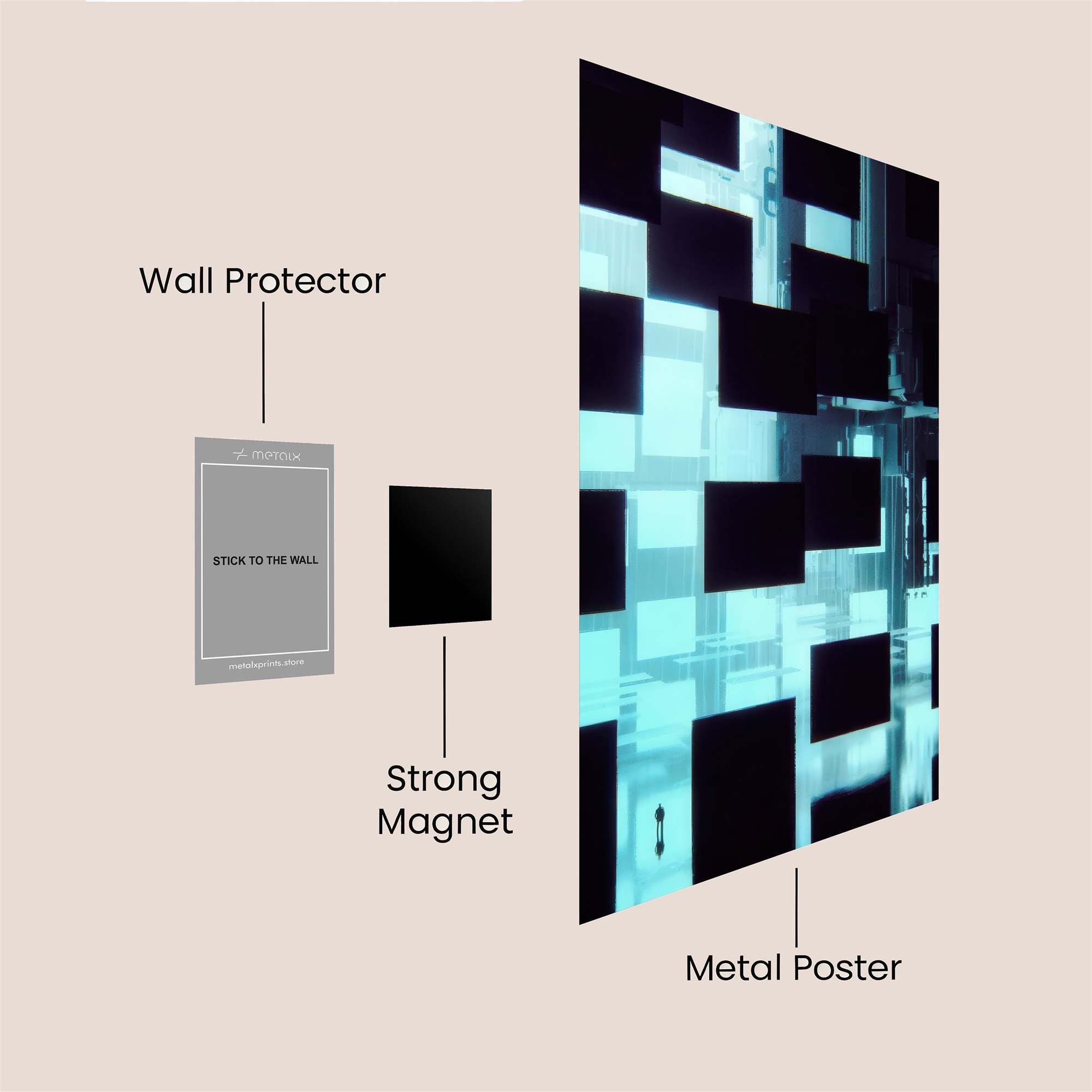 Cubist Serenity Safe Wall Magnetic / M