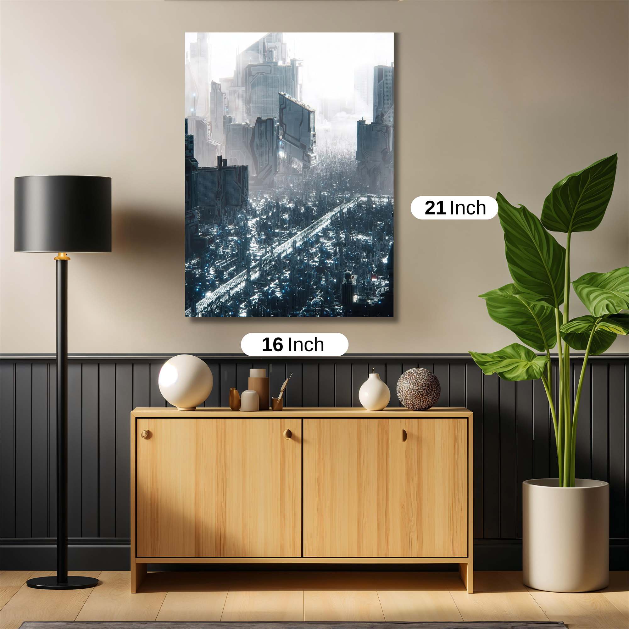 Futuristic Luminosity Safe Wall Magnetic / M