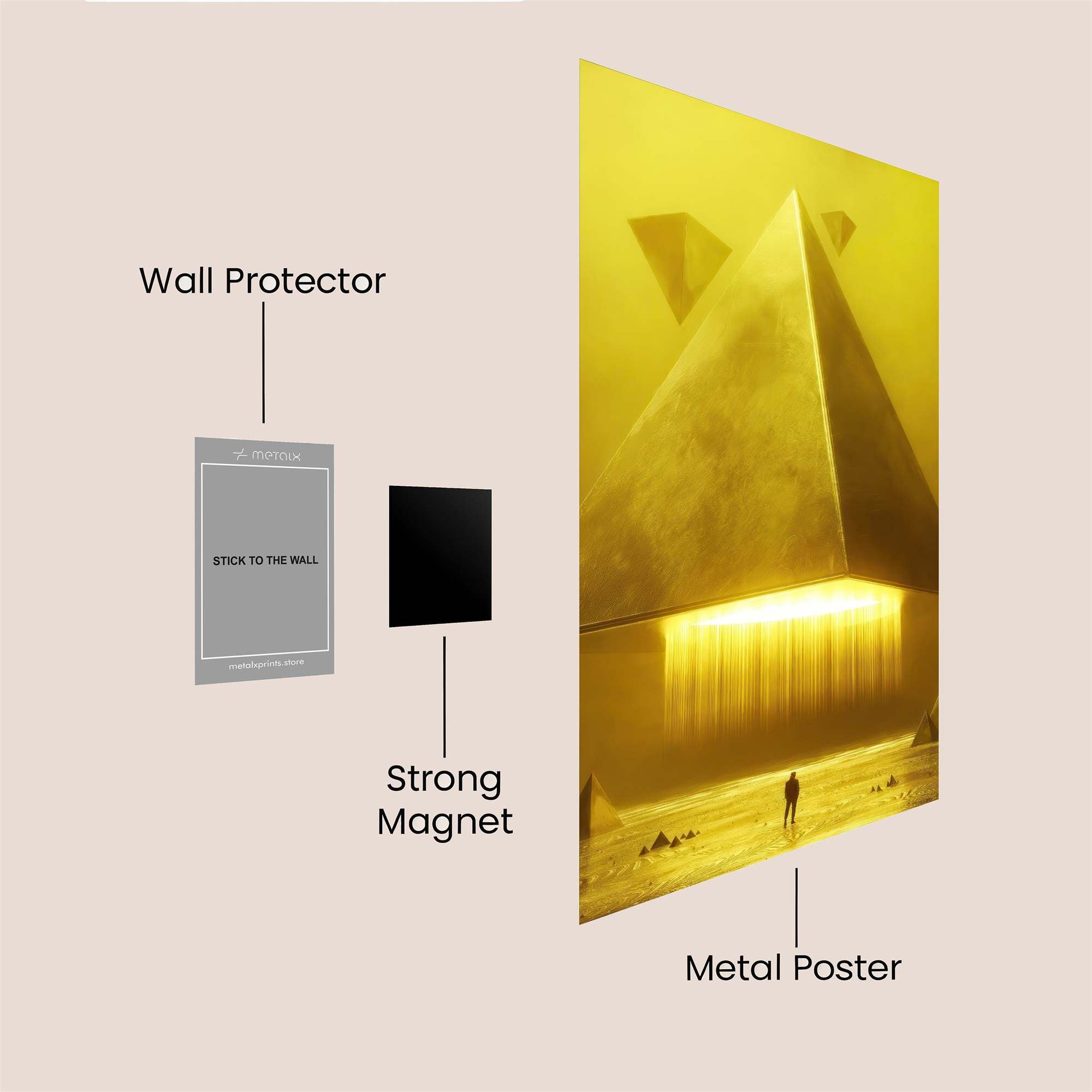 Pyramid Luminescence Safe Wall Magnetic / M