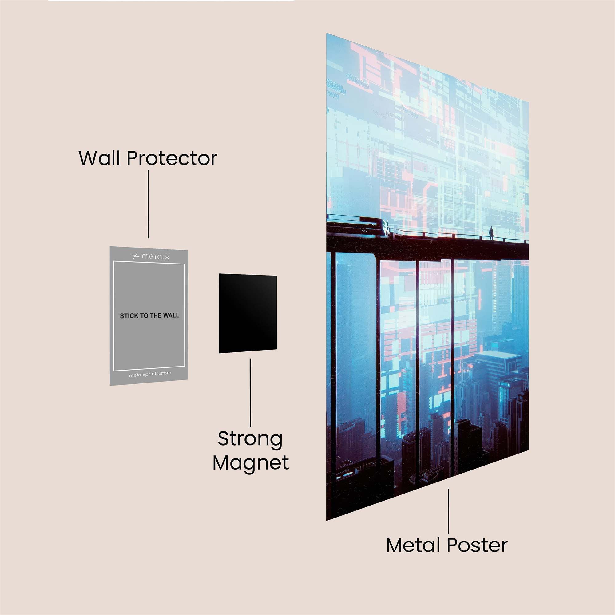 Neon Heights Safe Wall Magnetic / M