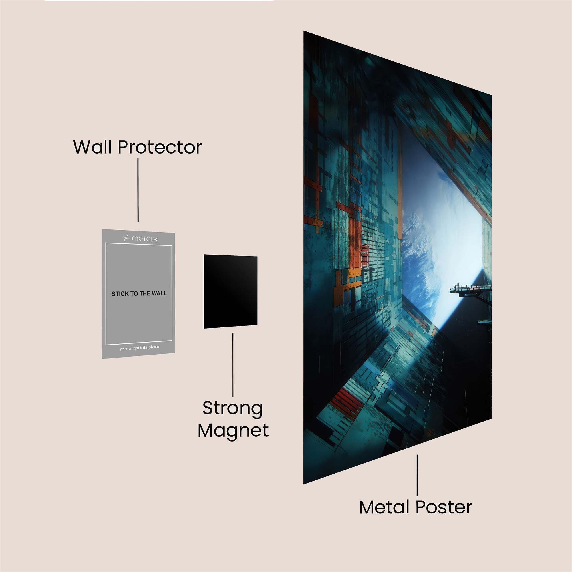 Geometric Serenity Safe Wall Magnetic / M
