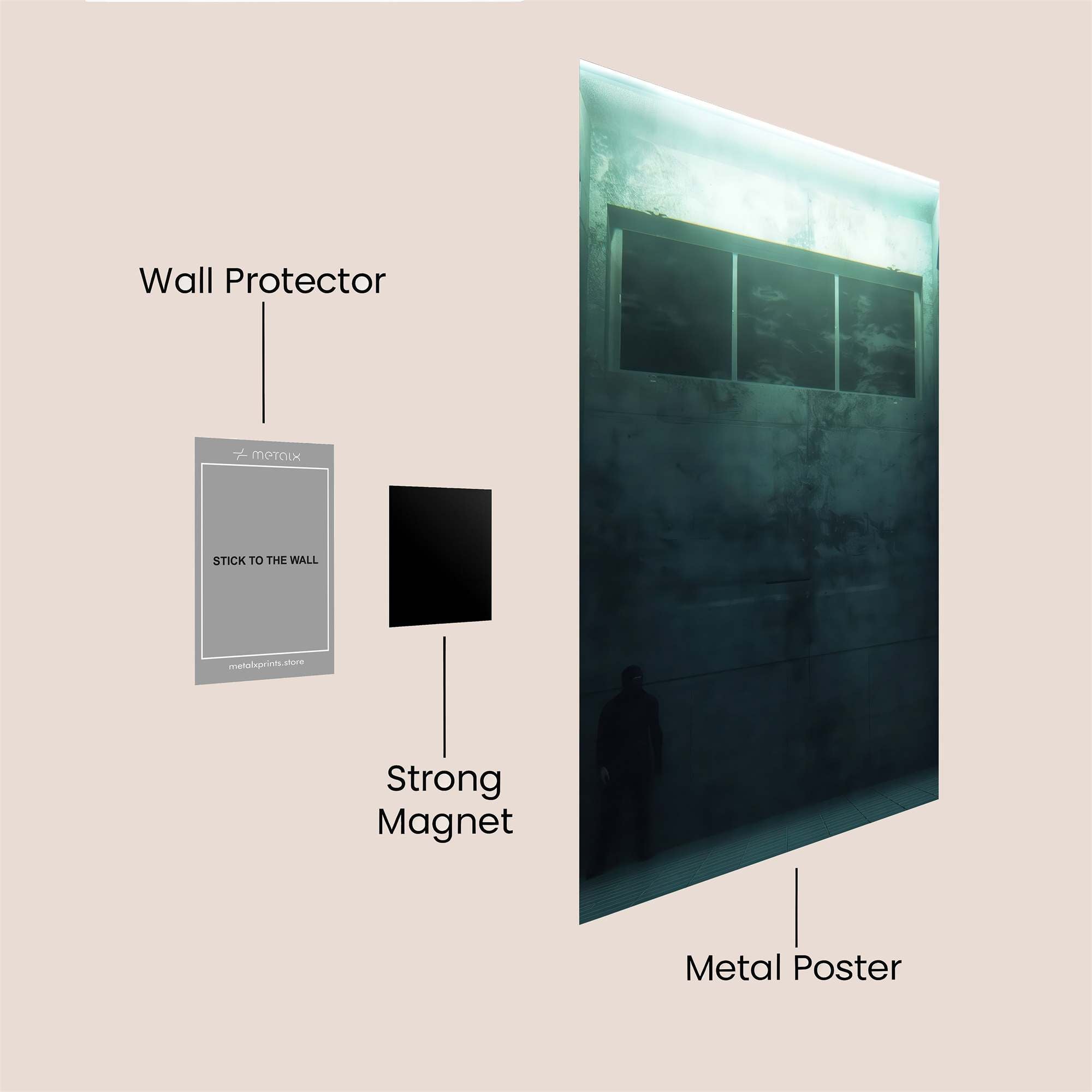Shadowy Reflection Safe Wall Magnetic / M