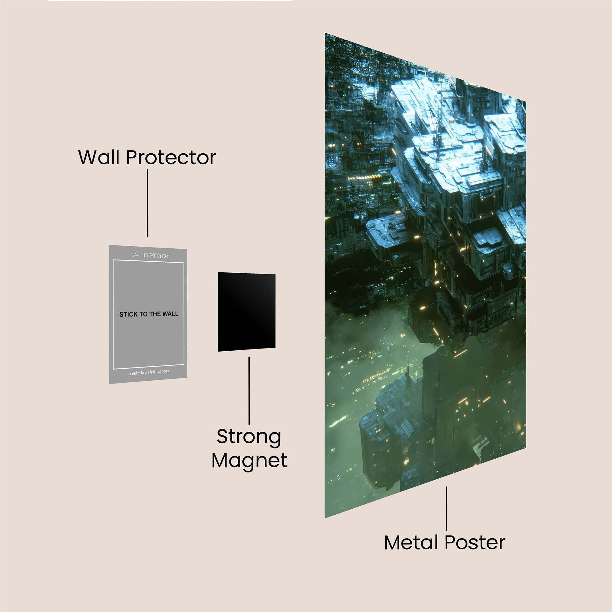Cyber Metropolis Safe Wall Magnetic / M