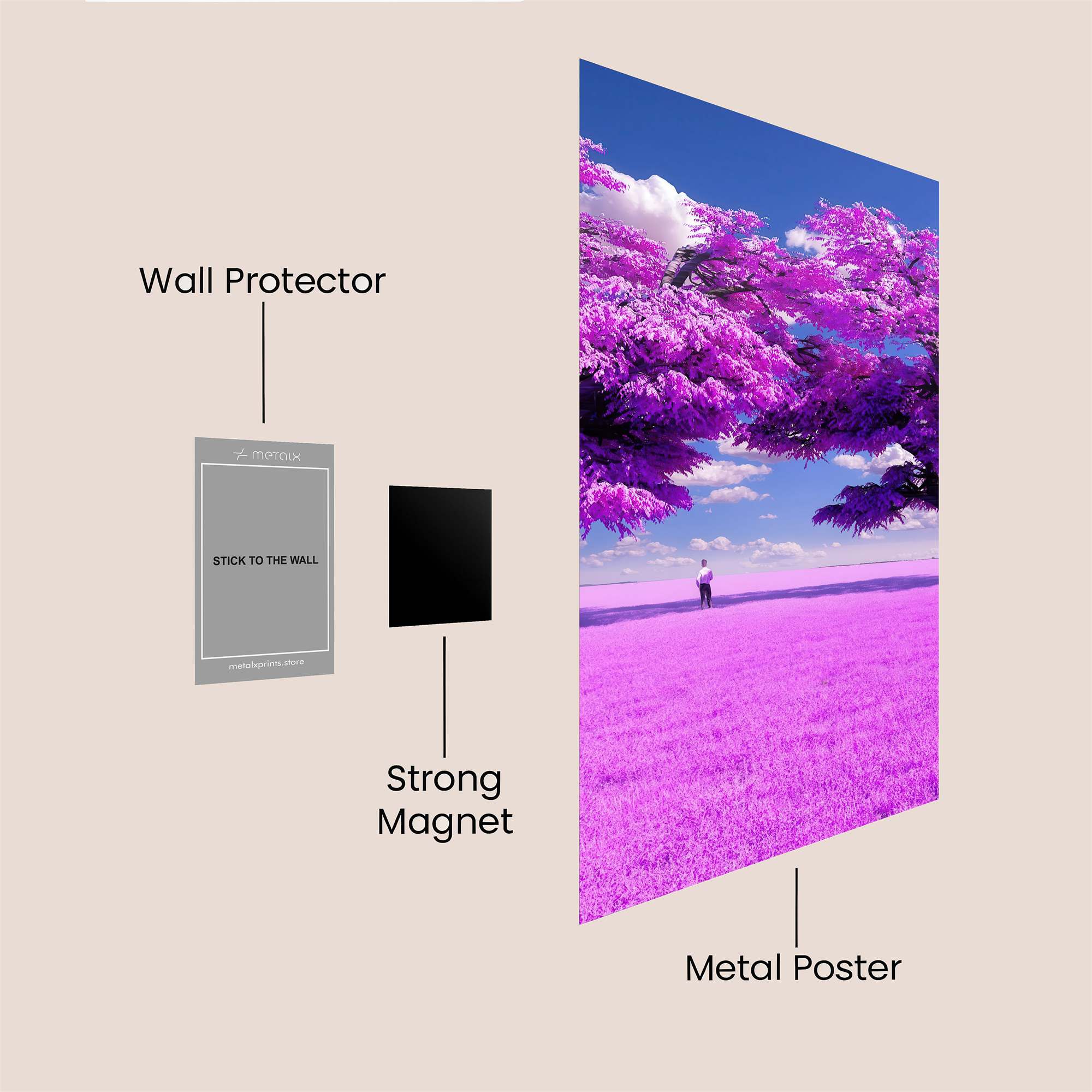 Violet Dreamscape Safe Wall Magnetic / M