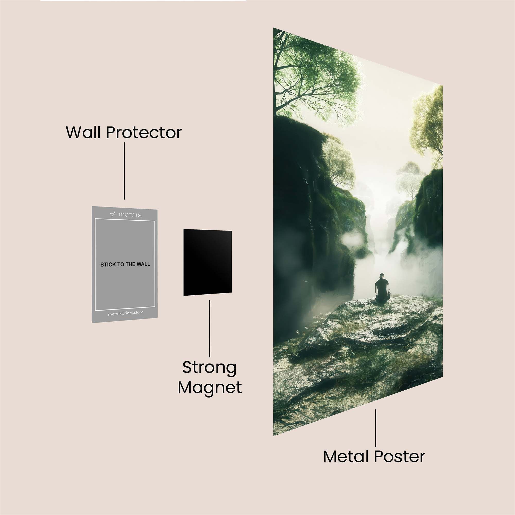 Serene Solitude Safe Wall Magnetic / M