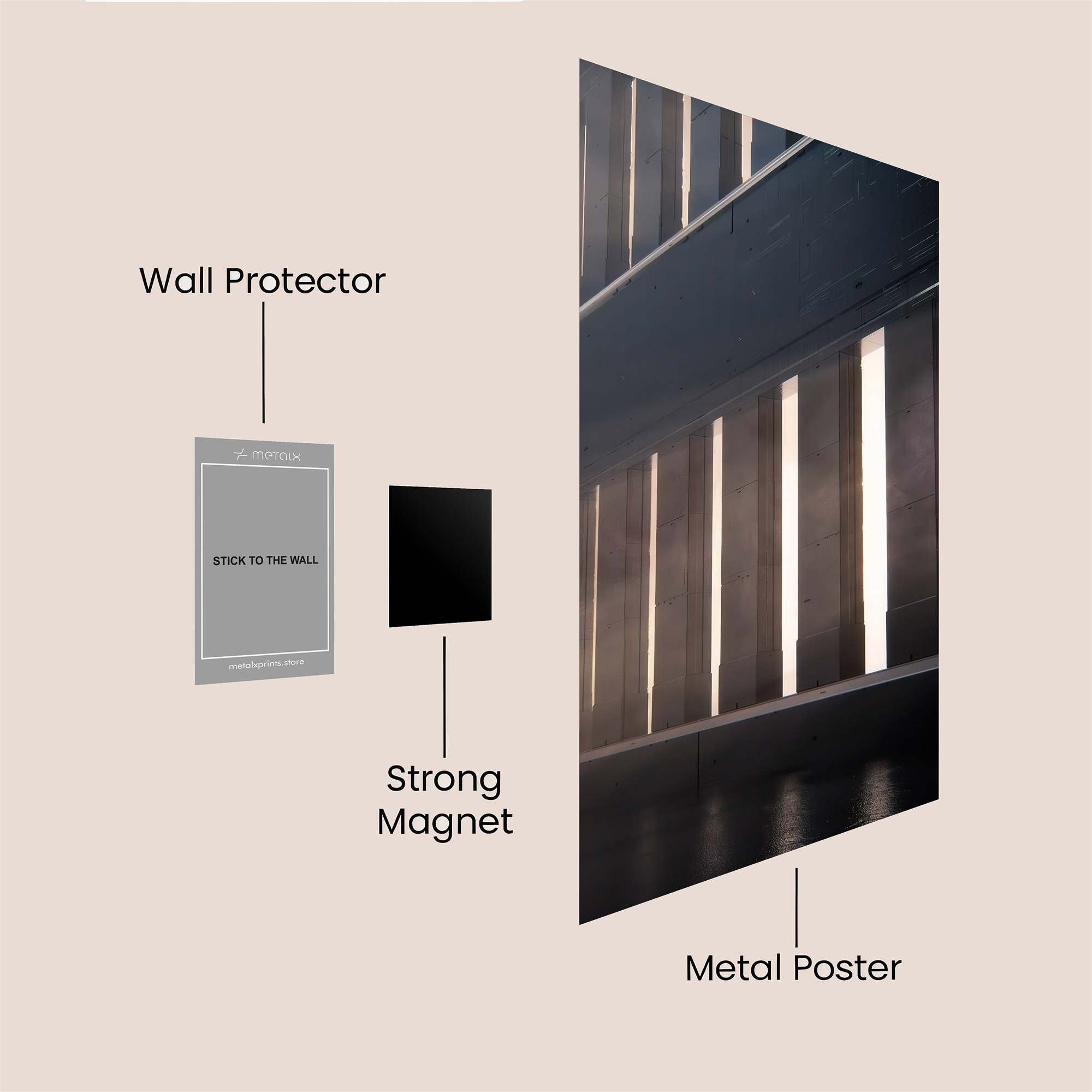 Shadowed Elegance Safe Wall Magnetic / M