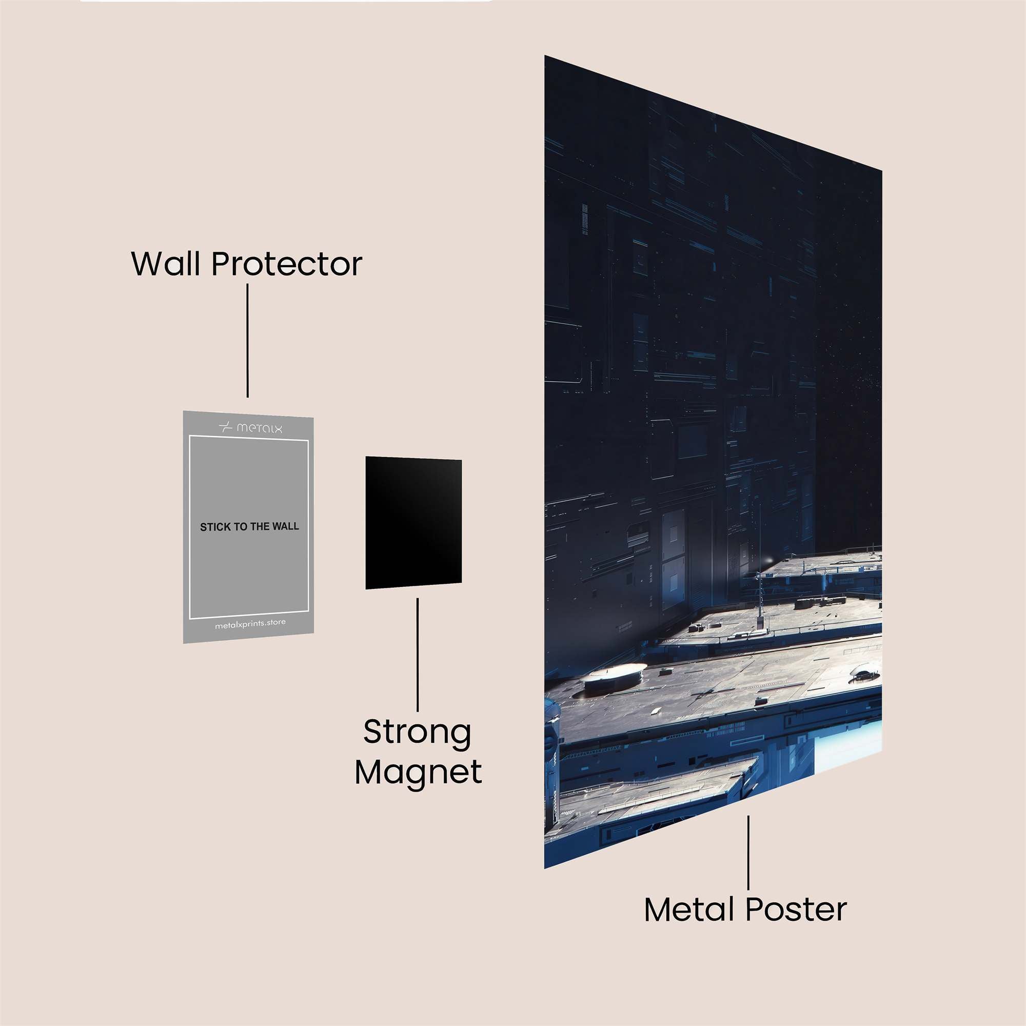 Spacecraft Solitude Safe Wall Magnetic / M