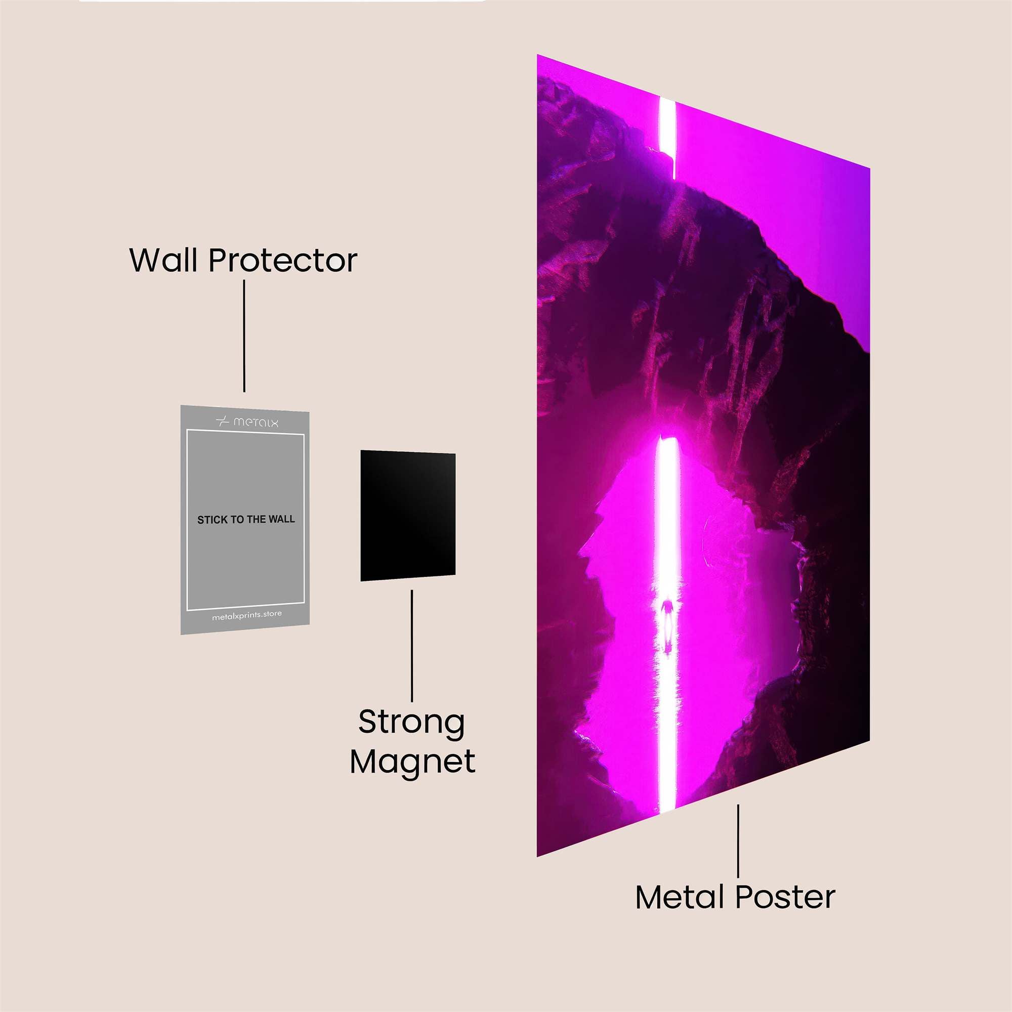 Neon Gateway Safe Wall Magnetic / M