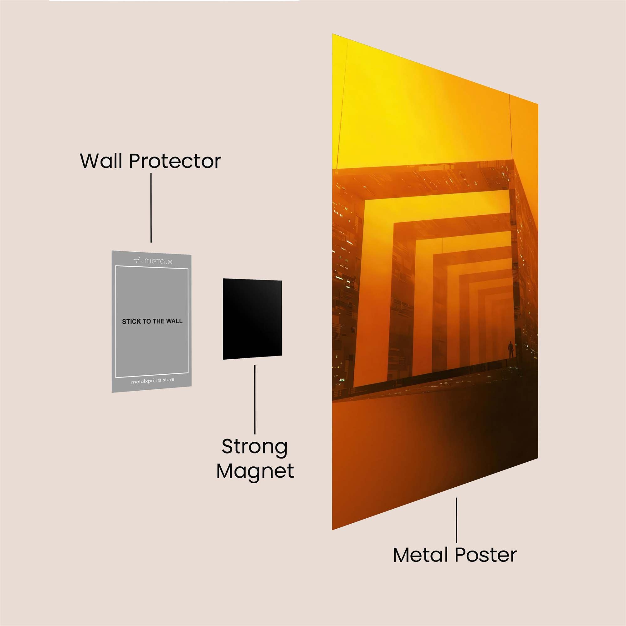 Geometric Enigma Safe Wall Magnetic / M