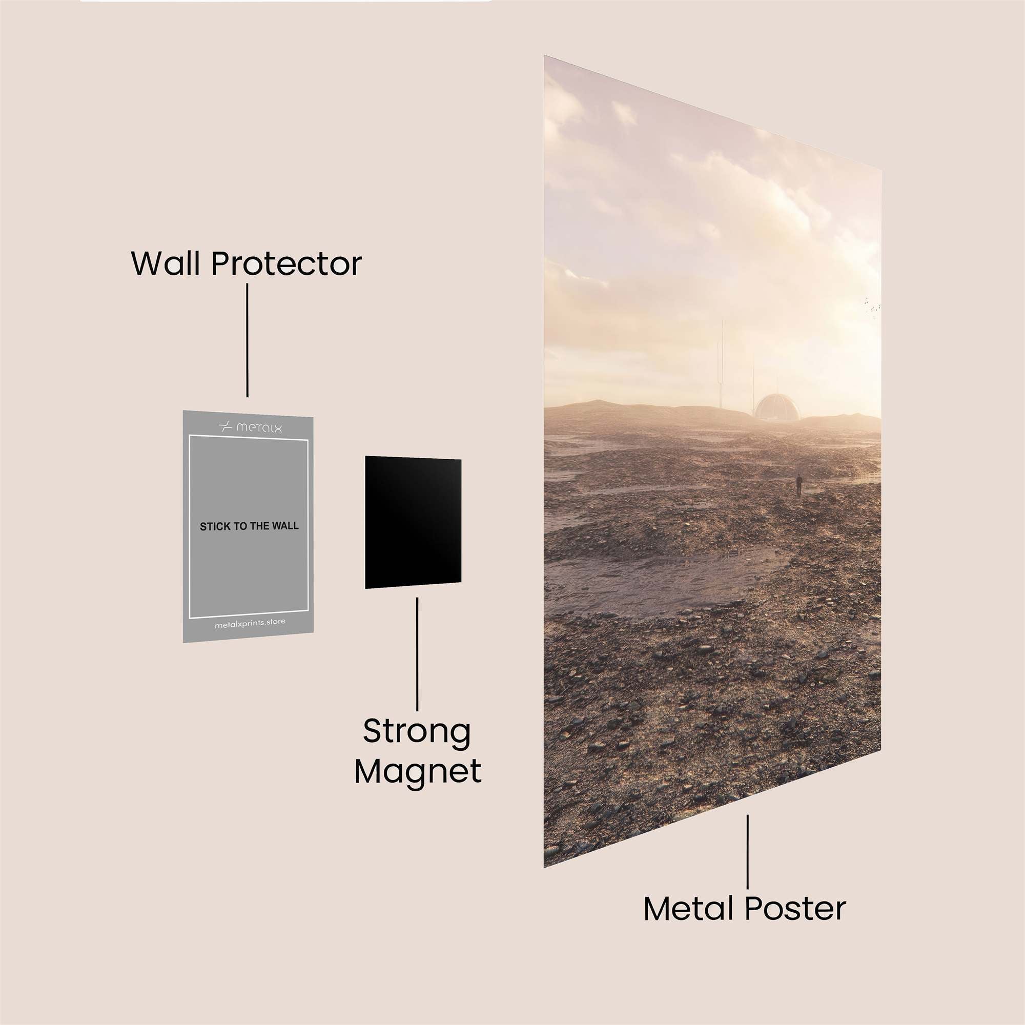 Solitary Wanderlust Safe Wall Magnetic / M