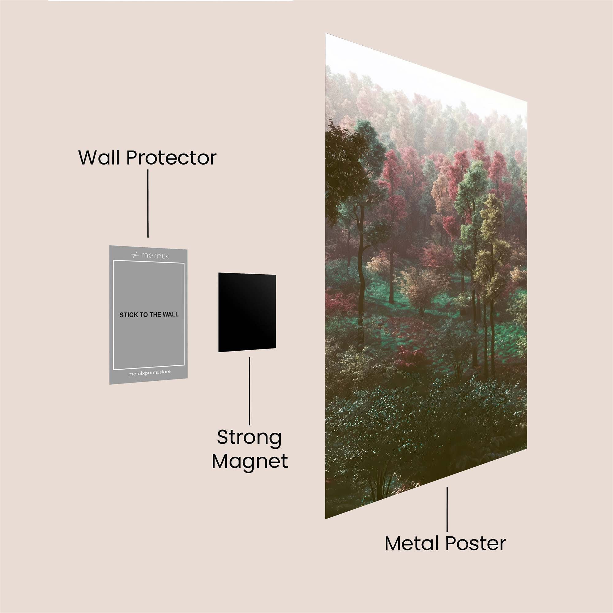 Pastel Serenity Safe Wall Magnetic / M