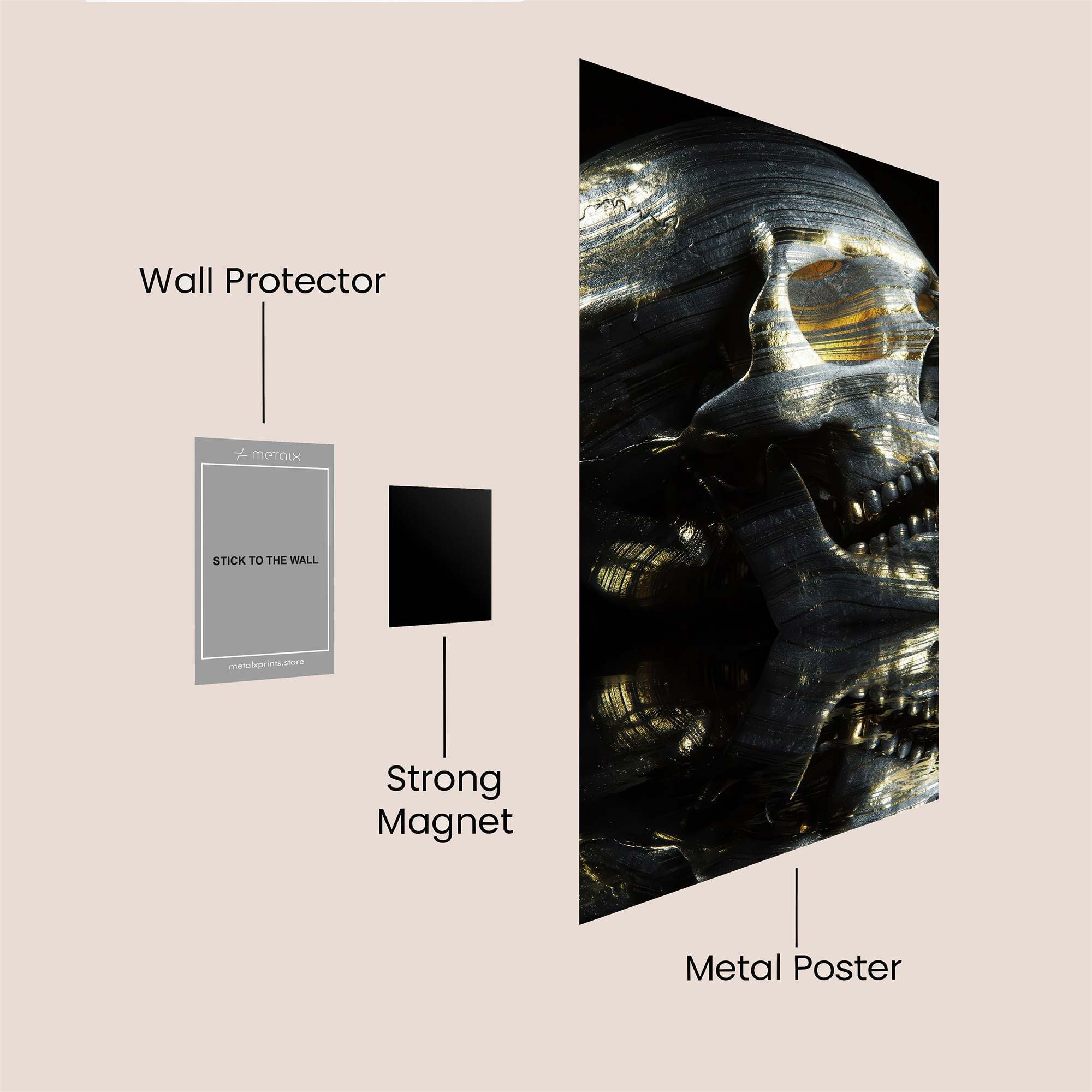 Shadowed Reflections Safe Wall Magnetic / M